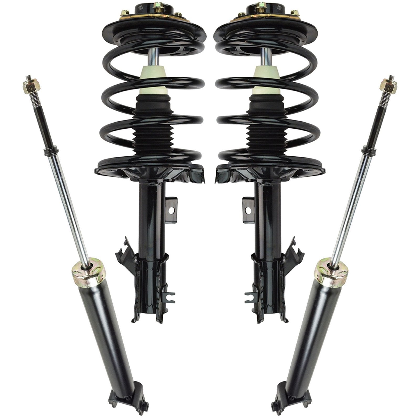 Trq Front And Rear Complete Strut Assembly & Shock Absorber Kit Complete Strut & Coil Spring Assembly Compatible With 2002-2006