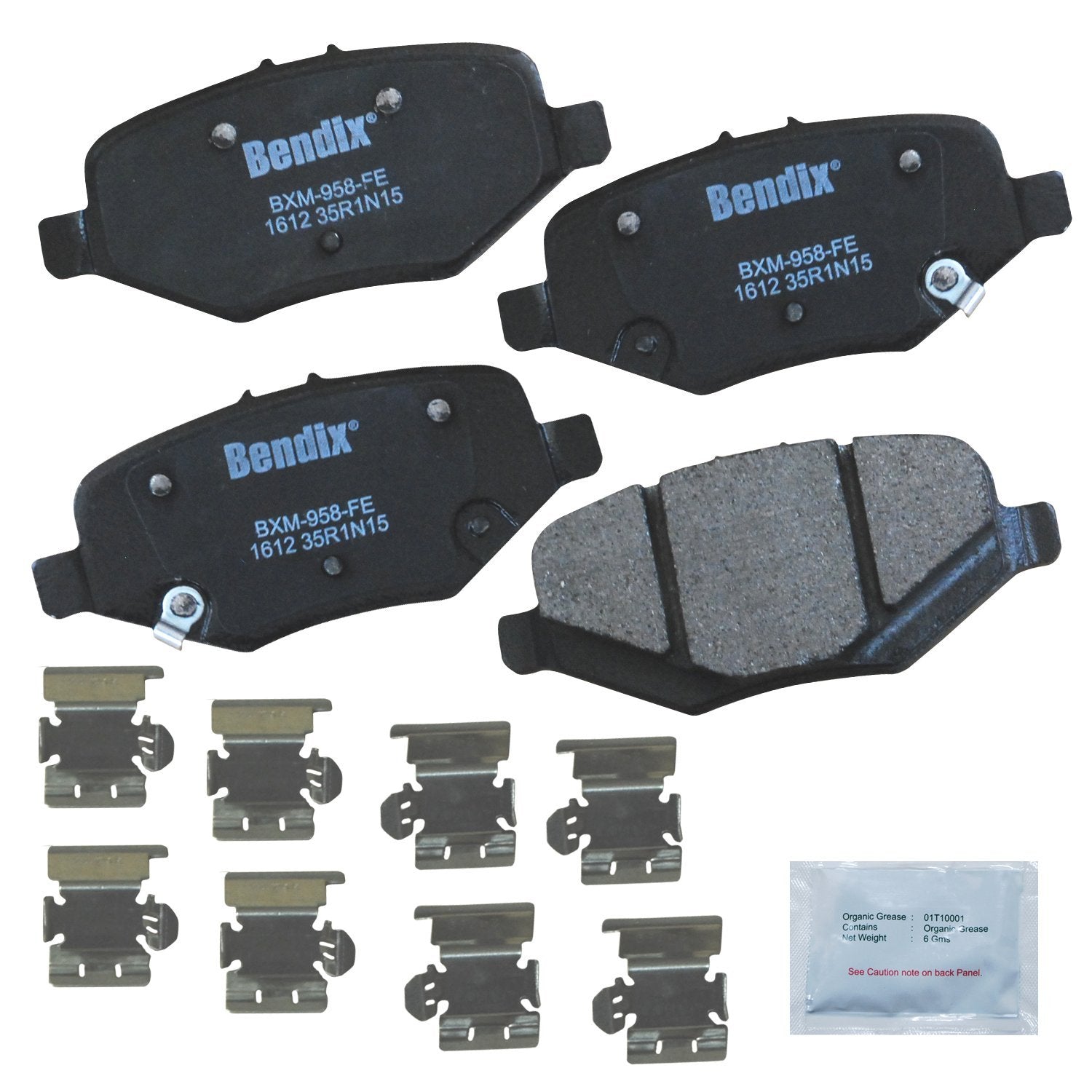 Bendix Priority1 Cfm1612 Semi-Metallic Rear Brake Pads For Select Models Ford Explorer, Flex, Police Interceptor Sedan, Utility,