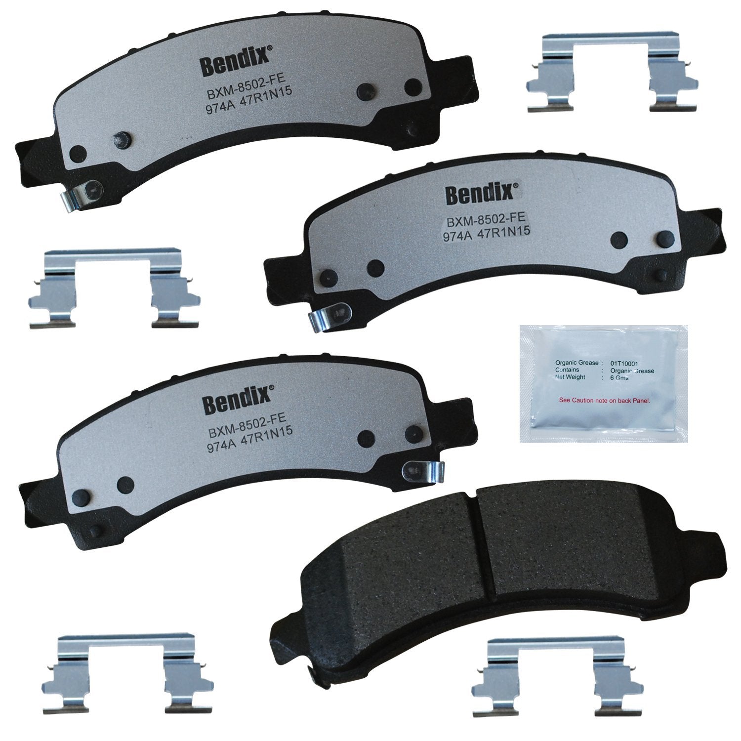 Bendix Fleet Metlok Pbd974A Semi-Metallic Rear Brake Pads For Select Models Cadillac Escalade,Chevrolet Avalanche 1500,Express S