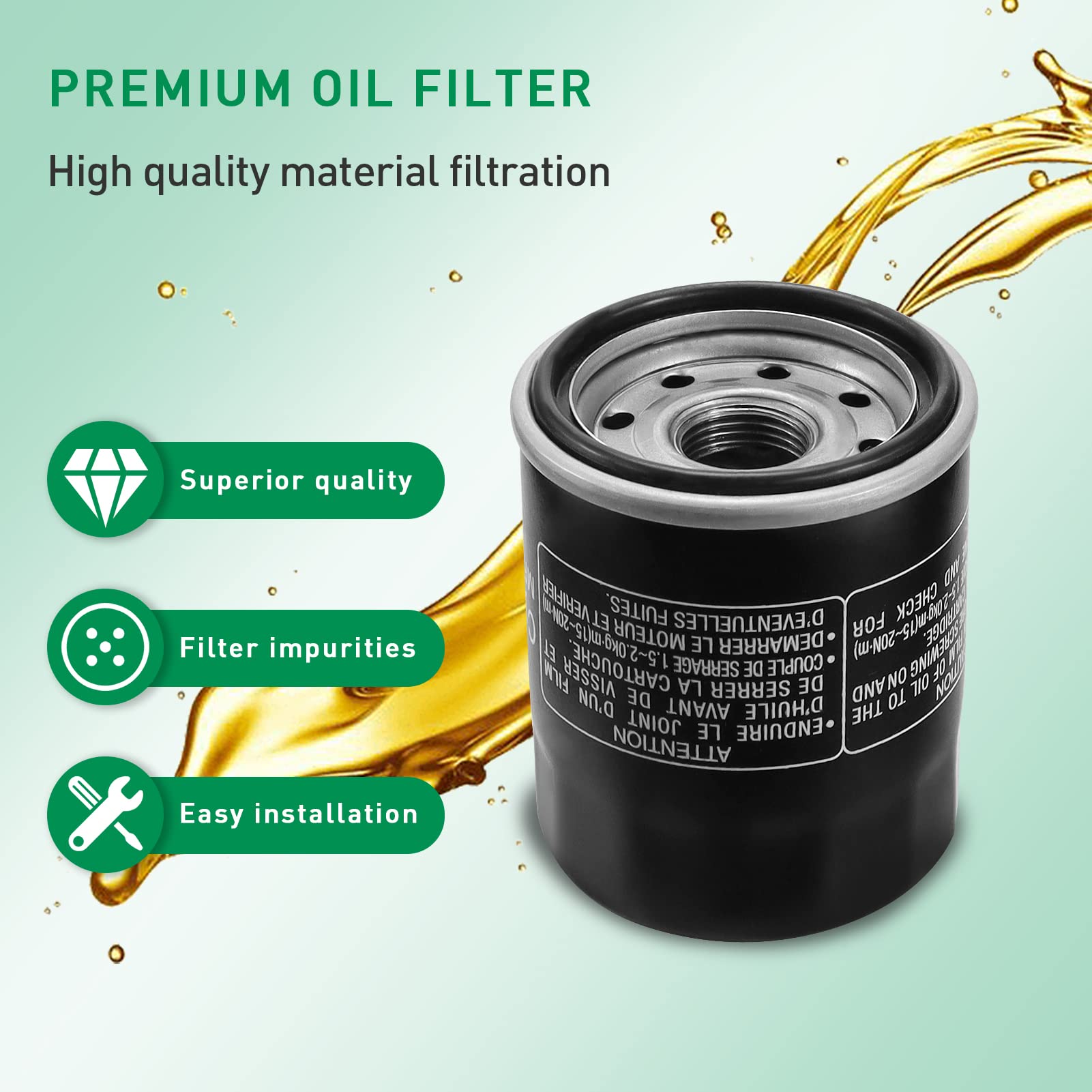 Cyleto Oil Filter For Yamaha Yfm660 Grizzly 660 2002 2003 / Yfm 660 Grizzly Auto 4X4 2004 2005 2006