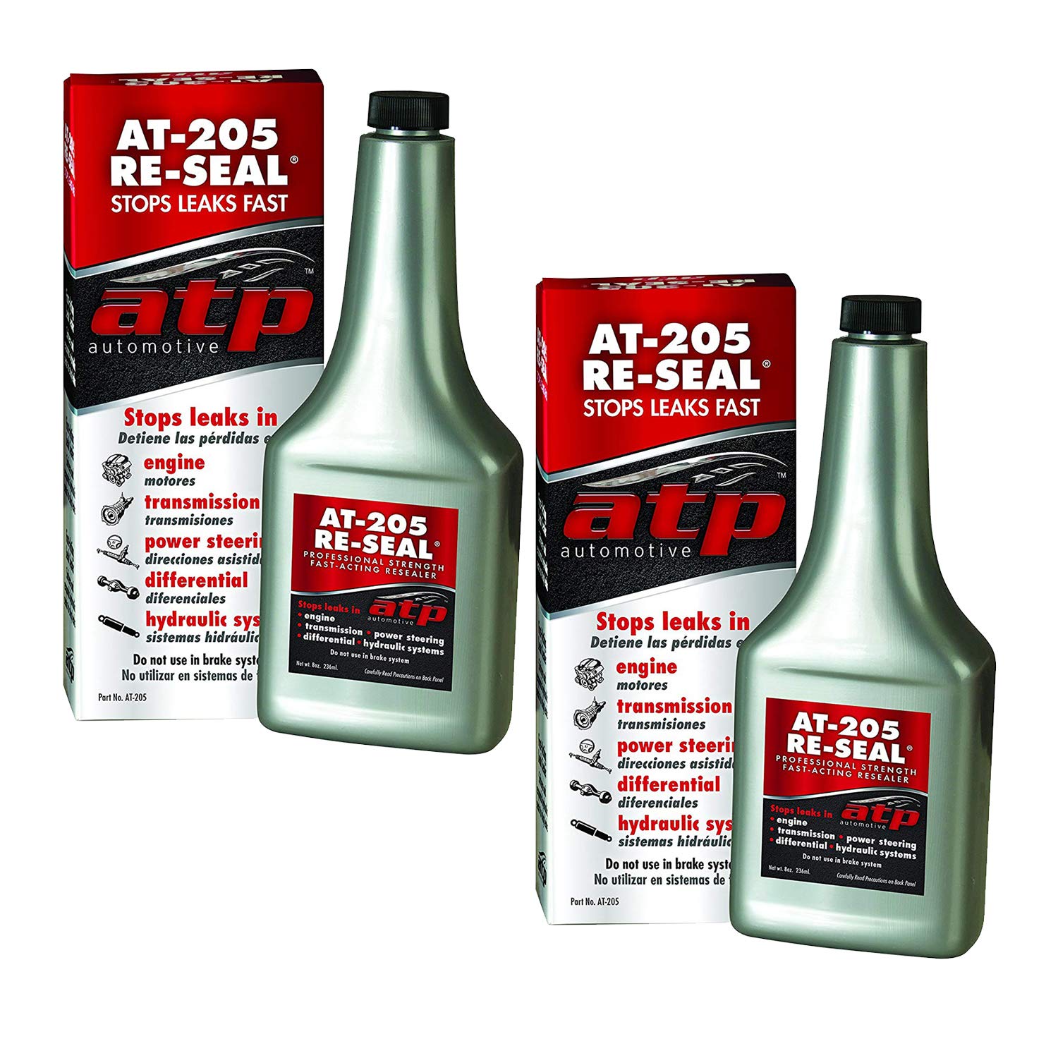 ATP Automotive AT-205 Re-Seal Stops Leaks, 8 Ounce Bottle (2 Pack)