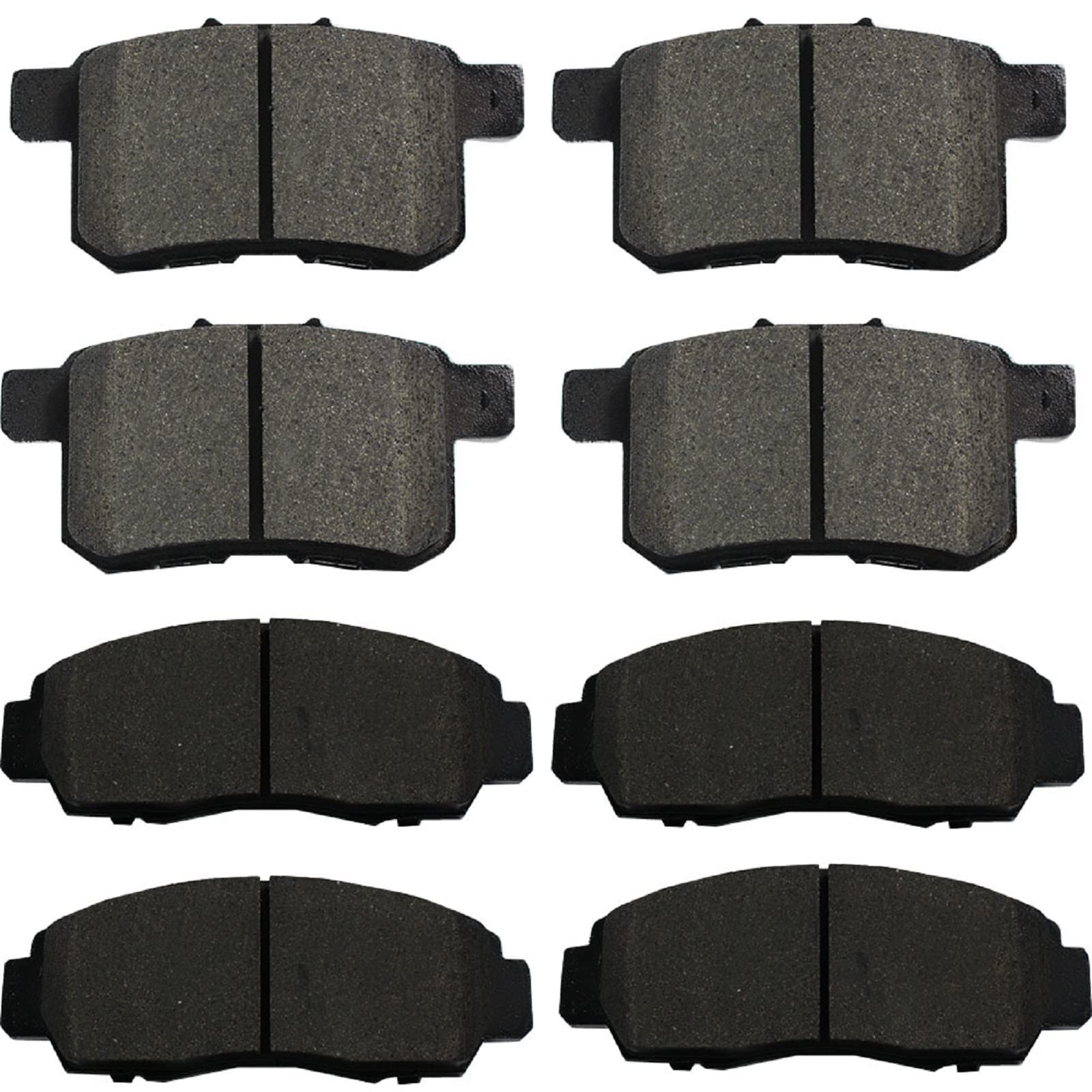Sipautec-Front Rear Ceramic Disc Brake Pads Replacement For (2008 2009 2010 2011 2012 Honda Accord Ex Or Ex-L), For (2009 2010 2