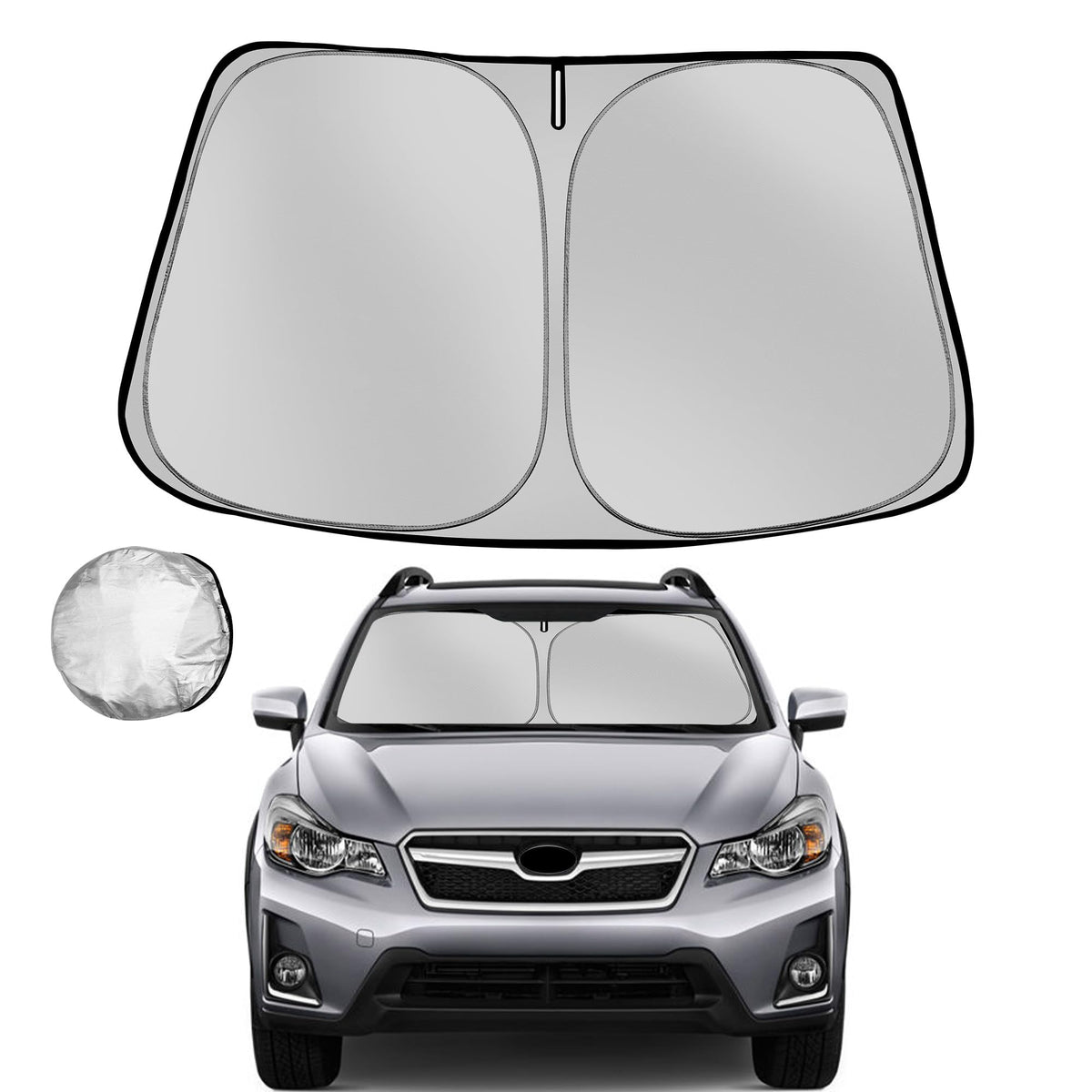 Fonowka Windshield Sun Shade For 2013-2017 Su-Baru Crosstrek Suv Foldable Sun Sunshade For Car Front Window Blocks Uv Rays And H