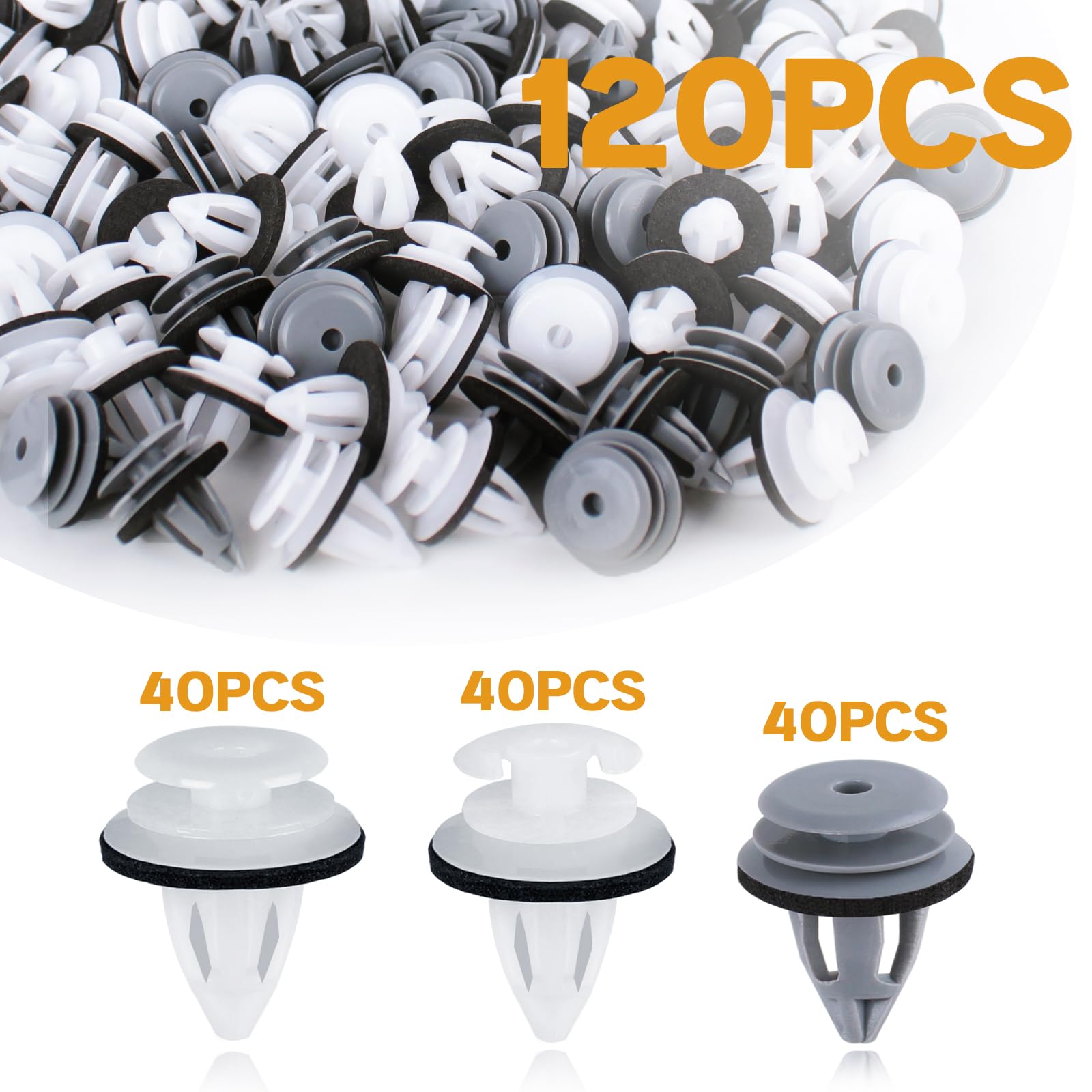 Xislet 120Pcs Door Trim Panel Retainer Clips Compatible With Bmw 3 5 7 Series E36 E34 E38 E39 M3 X1, X3, X4, X5, X6 Replace 5141