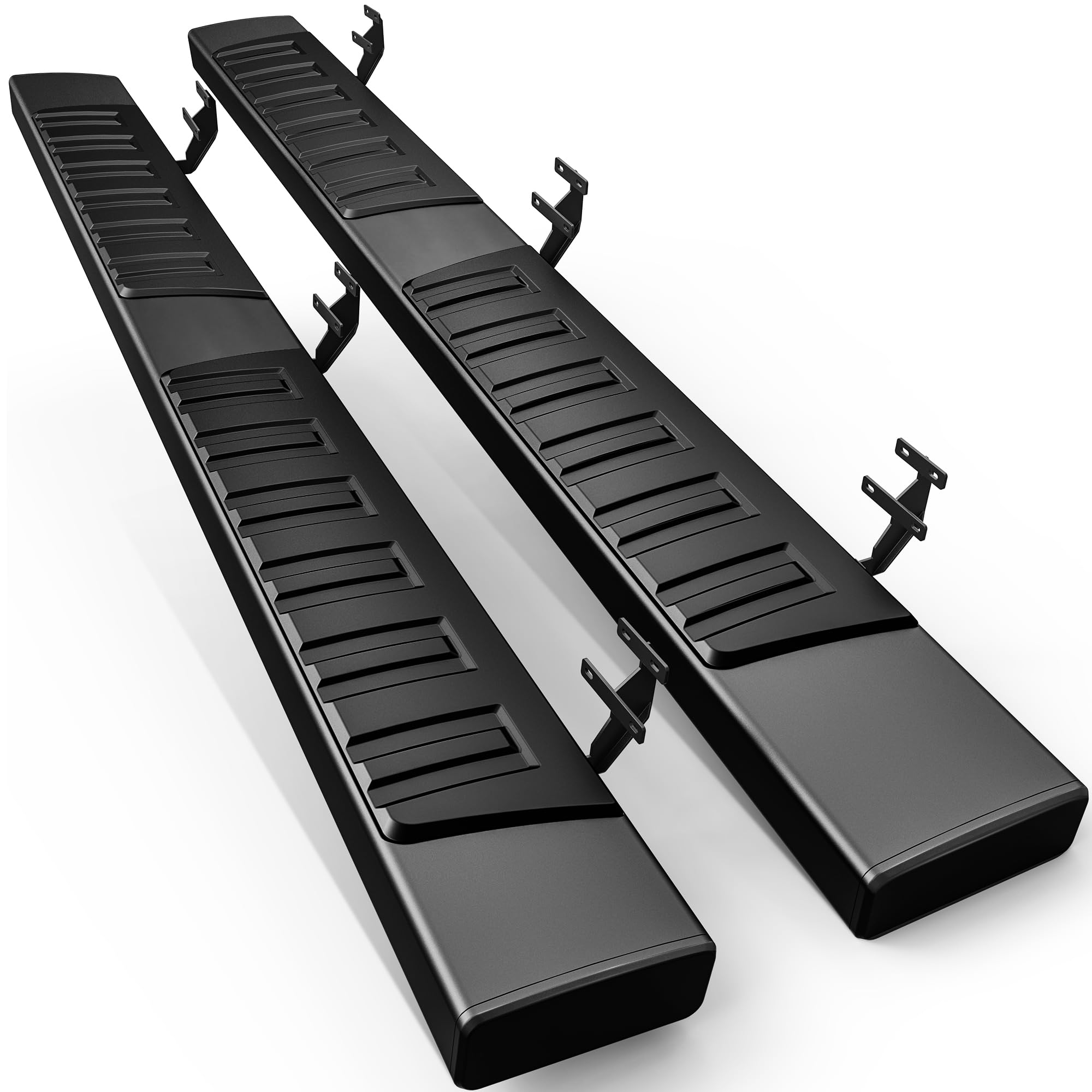 Running Boards Compatible With 2015-2025 Ford F-150 Supercrew Cab & 2017-2024 Ford F-250 F-350 Super Duty Crew Cab, 6 Inches Bla