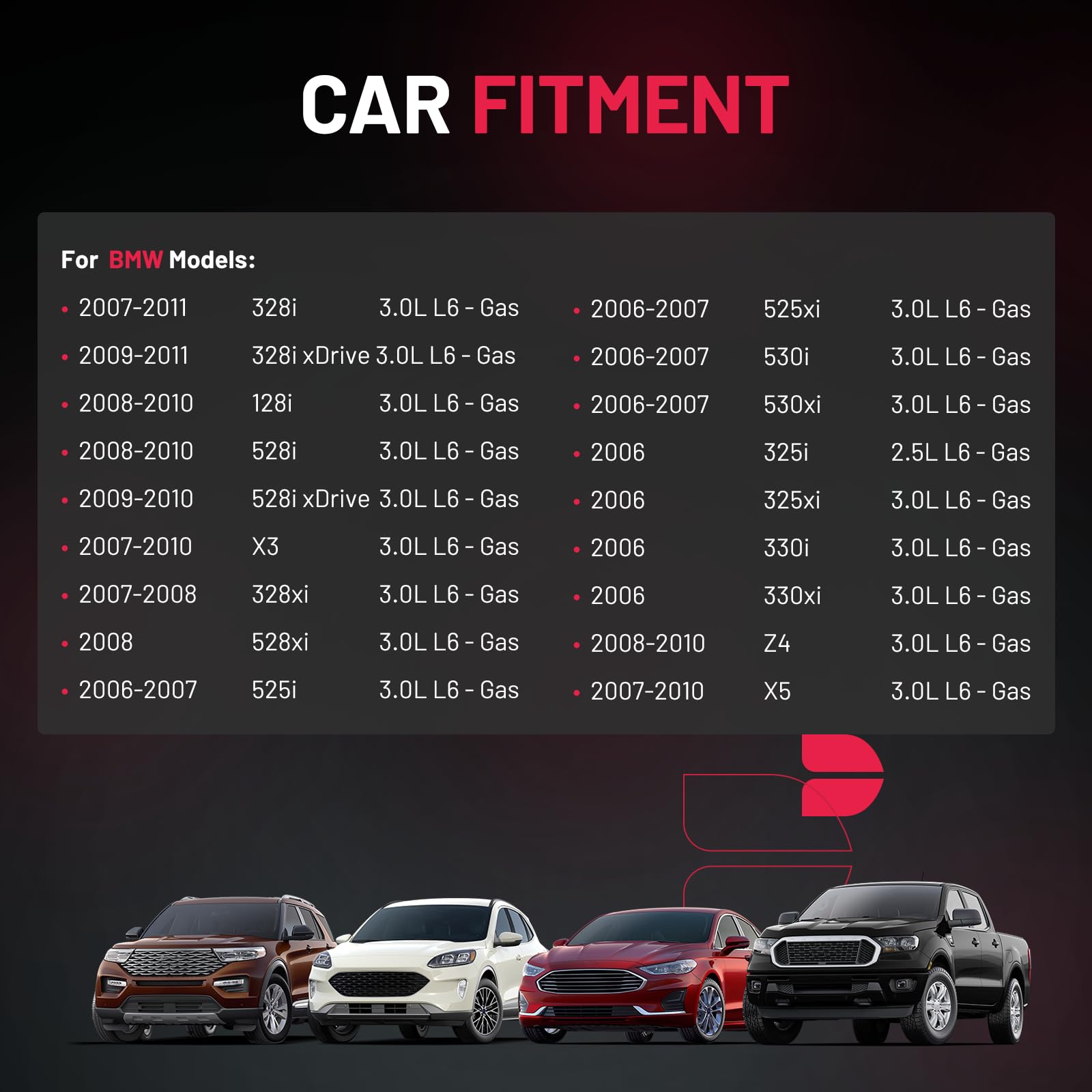 BDFHYK Ignition Coil Pack and Double Iridium Platinum Spark Plugs Compatible with BMW 328i xDrive 528i X3 525i 530i 325i 325xi 3