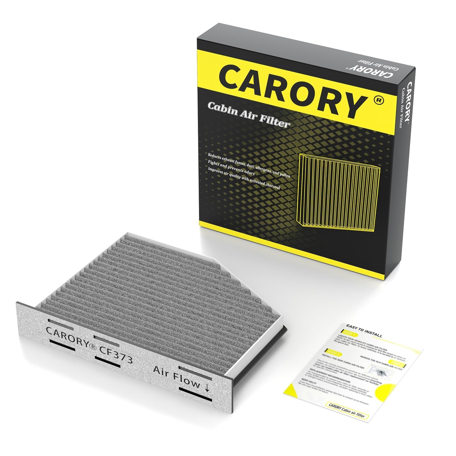 CARORY Cabin Air Filter w/Activated Carbon for Volkswagen Beetle, CC, Eos, Golf, Golf R, GTI, Jetta, Passat, Rabbit, Tiguan, Rou
