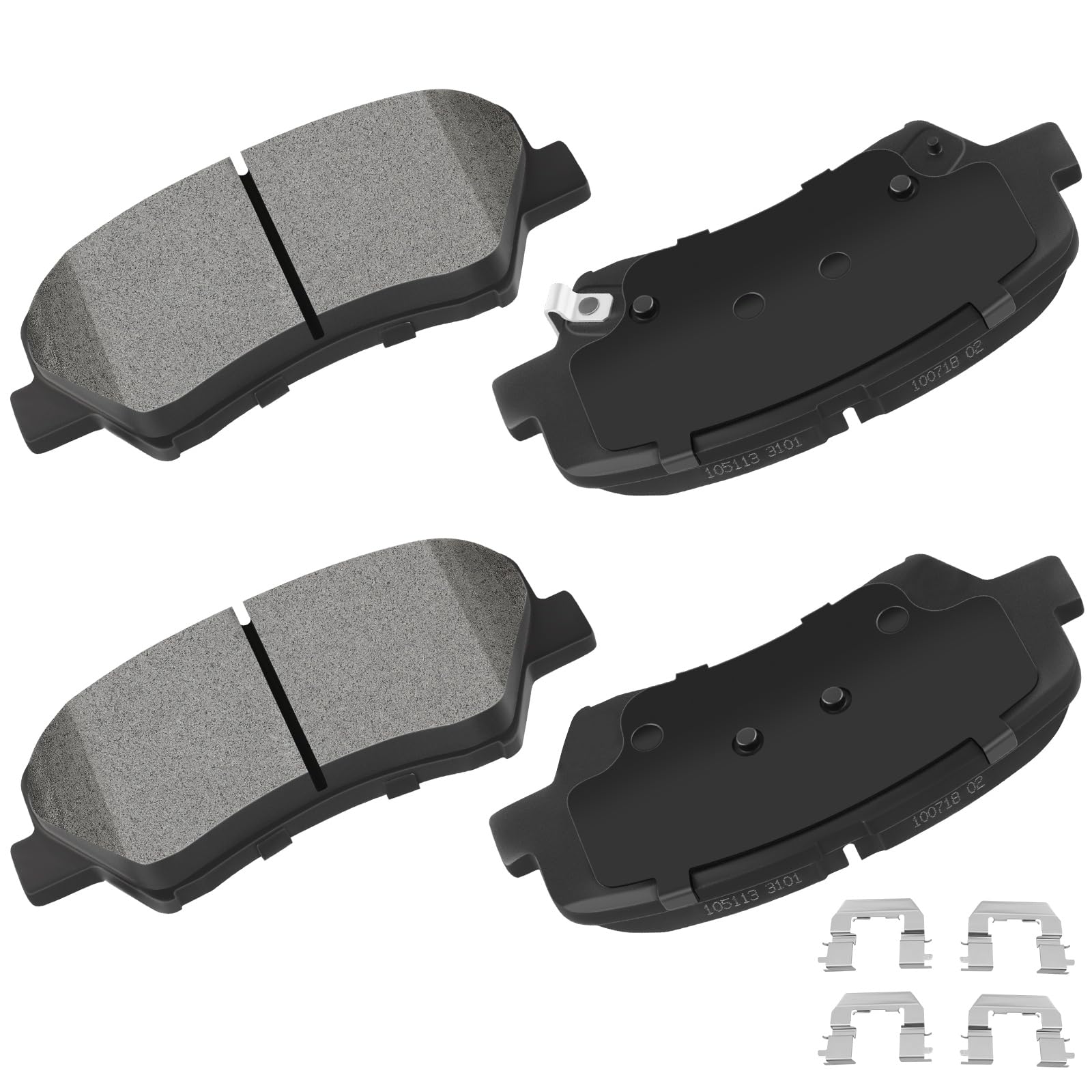 Cciyu D1595 Front Ceramic Brake Pads Kits 4Pcs Fit For 2011-2016 For Hyundai Elantra,2013-2014 For Hyundai Elantra Coupe,2010 Fo
