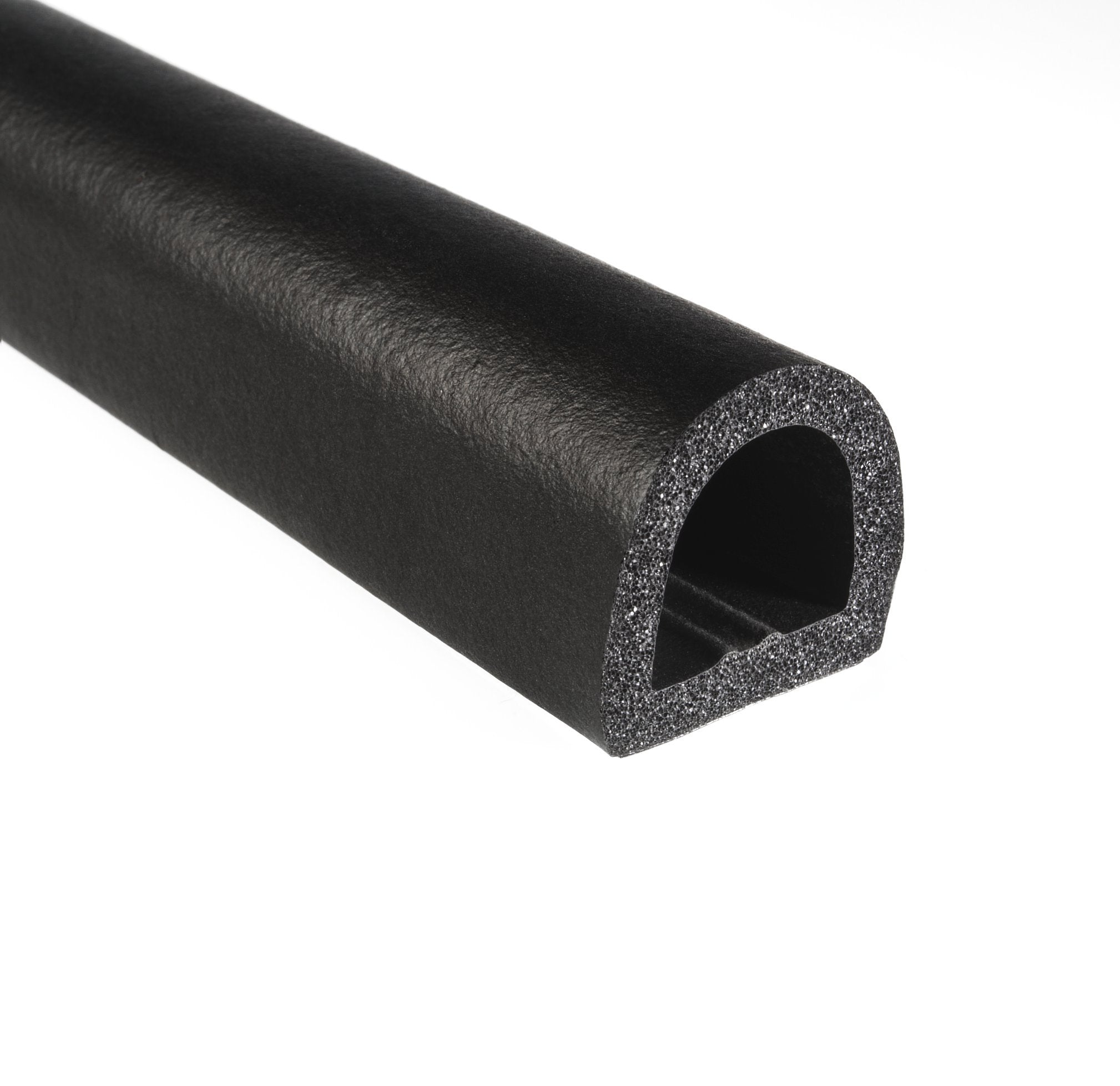 Trim-Lok D-Shaped Rubber Seal - 1    Height, 1    Width, 125 Length - Epdm Foam Seal With Bt (3M) High Strength Bonded Tape Syst