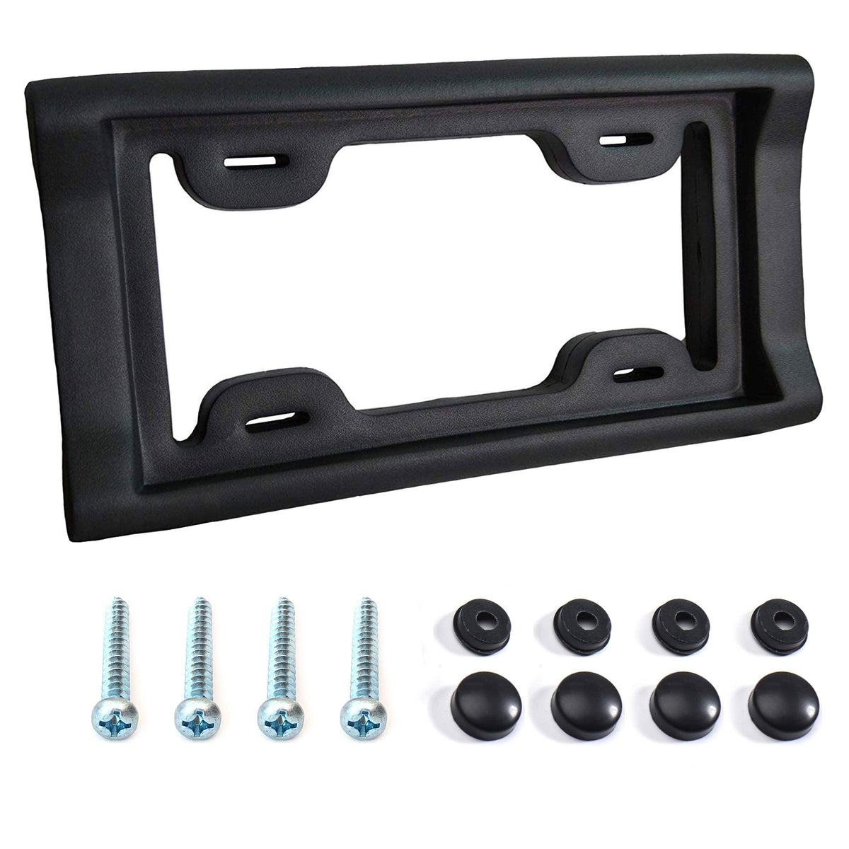Ar-Pro Ultimate License Plate Bumper Guard Screws Included - 2.3'' Thick Rubber License Plate Mount Protects Bumper From Scratch