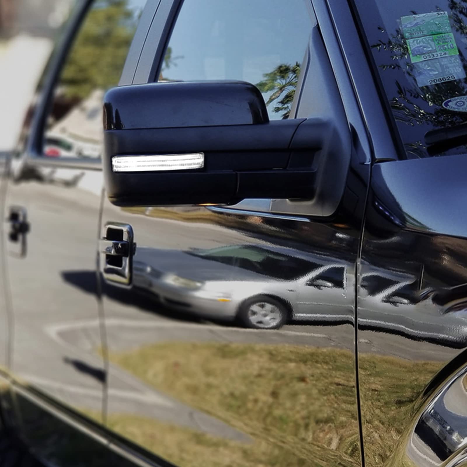 Aexploer Side Mirror Turn Signal Lights Led Assembly Compatible With F150 2009-2014/For Mark Lt 2010-2014,Blink Turn Marker Lamp (Clear Len White Light)