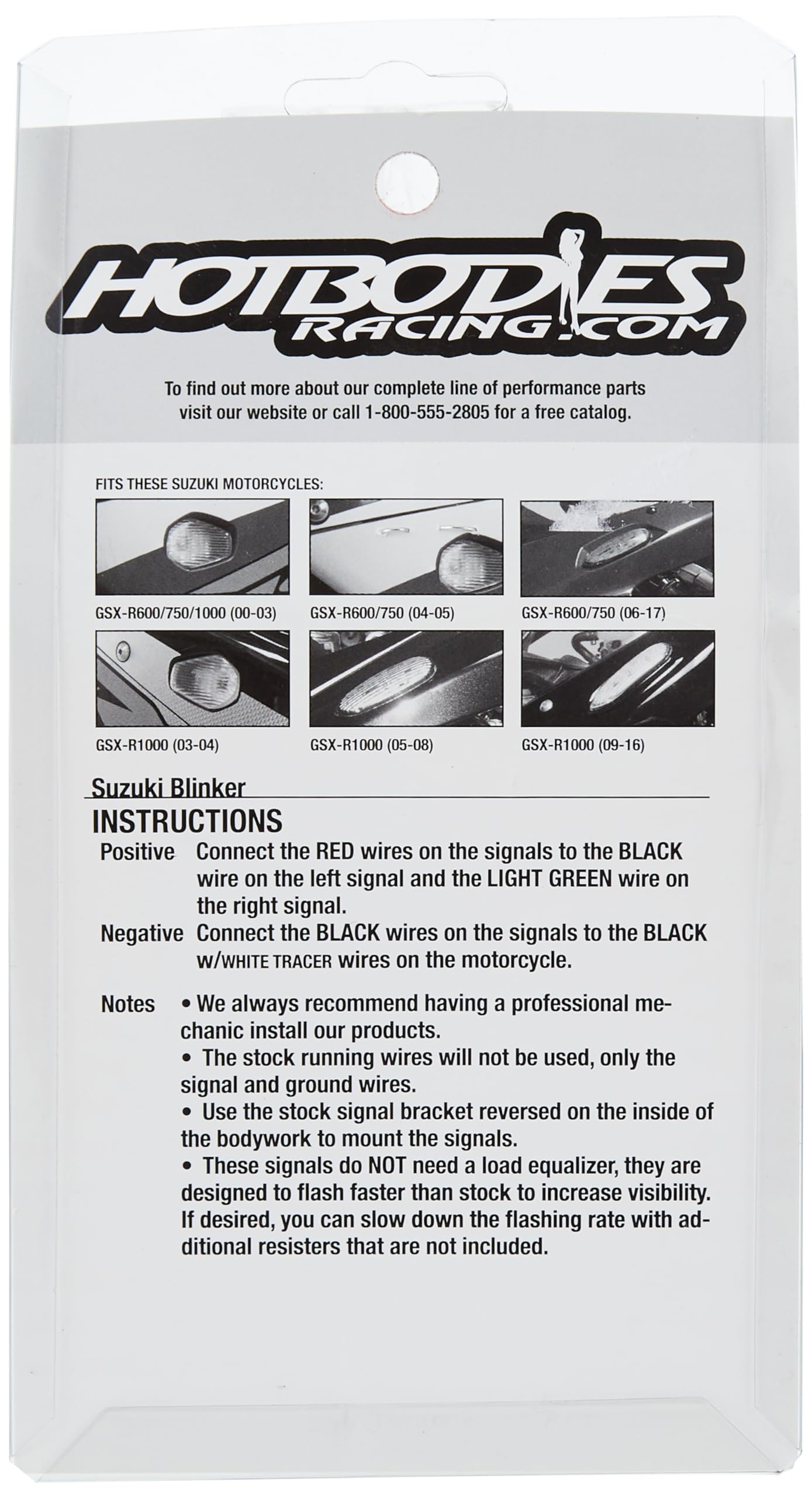 Hotbodies Racing S06Gs-Sig-Smk Led Blinker/Mirror Block-Off With Smoke Lens