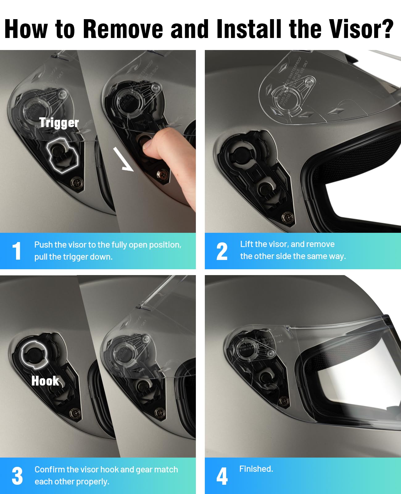 Favoto Full Face Motorcycle Helmet Dot Approved, Cascos Para Motos Snowmobile Dirt Bike Helmet For Adults Men Women, Anti-Fog Fi