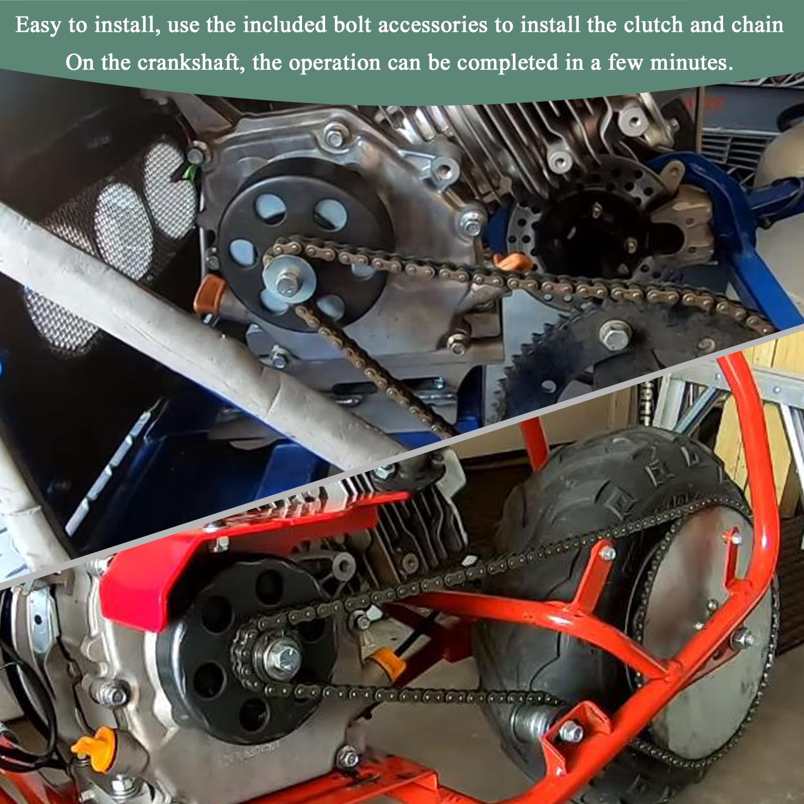 Go Kart Clutch 3/4' Bore 10 Tooth Predator 212Cc Centrifugal Clutches With #40 41 420 Chain For Mini Bike Fun Kart 2-6.5Hp Gc Gx Engine