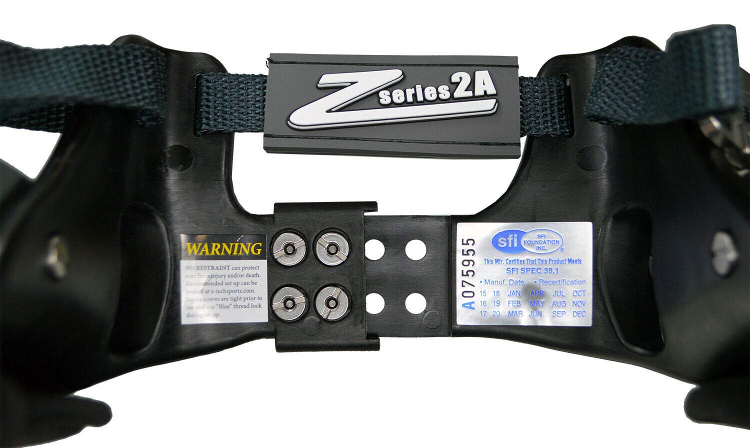 Z-Tech Series 2A Sfi 38.1 Head And Neck Restraint Certified Black/Gray One Size Fits All