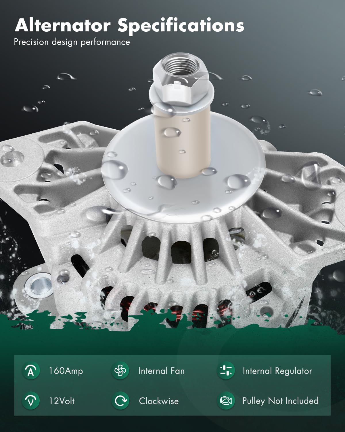 SCITOO Alternator Fits for Ford for F800 1997-1999,for Freightliner for Argosy 2000-2002, for Business Class M2 2004, for Centur