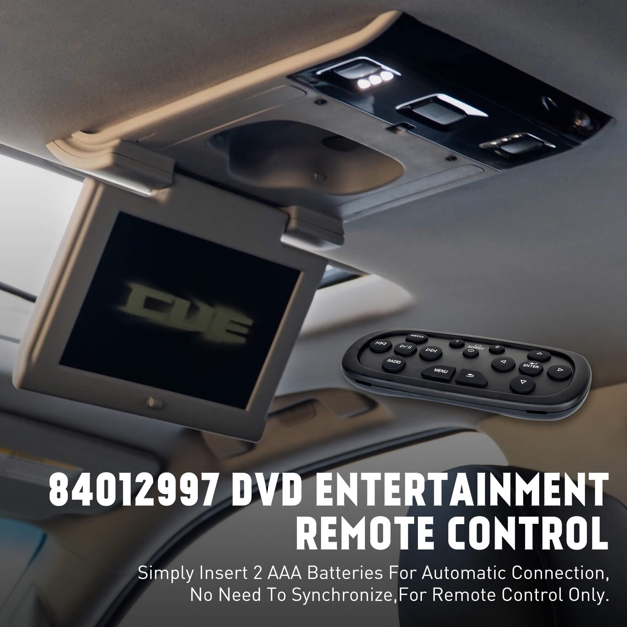 Ximaka 84012997 Rear Overhead Consoles Dvd Entertainment Remote Control Replacement For 2014-2020 Chevy Silverado/Suburban/Tahoe