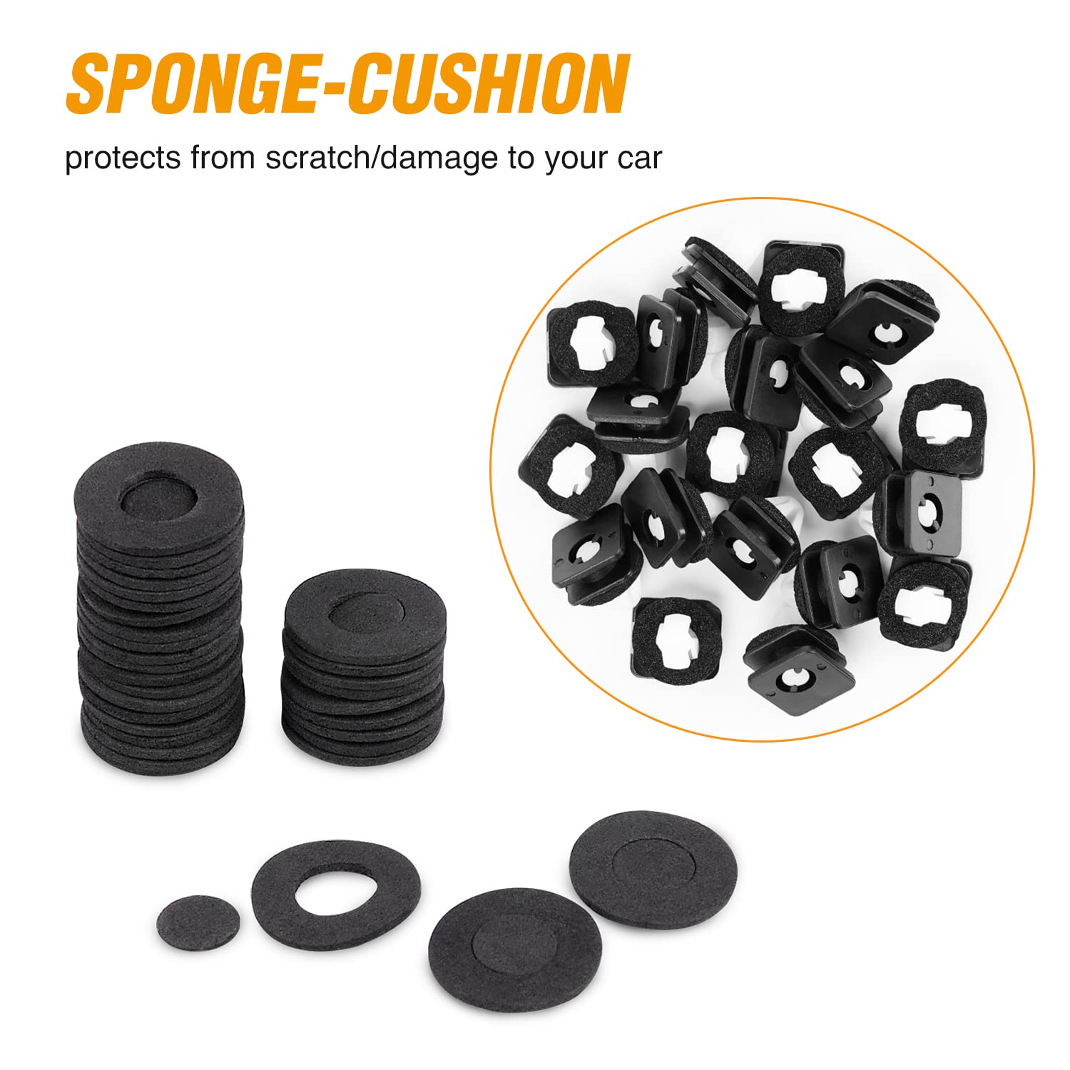 Gooacc 20Pcs A-Pillar Trim Hardware Windshield Moulding Retaining Clips With Sealer Compatible With Ford Explorer 2011-2019 Oem: