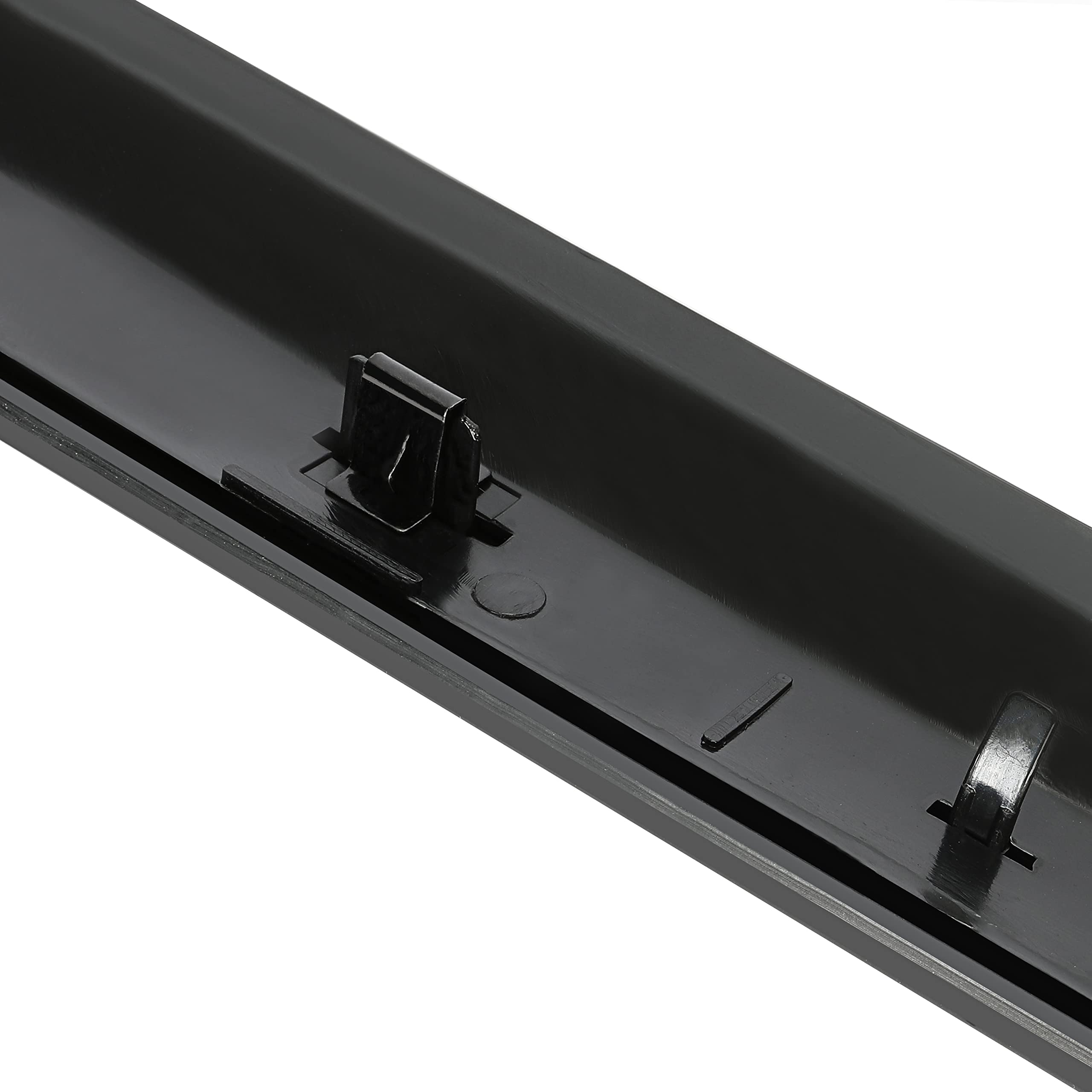 Ecotric Truck Hood Molding Trim Moulding Without Chrome Grille Compatible With 2007-2013 Gmc Sierra 1500 2500Hd 3500Hd Replace For Gm1235110 10385157 W/Clips For Installation - Black