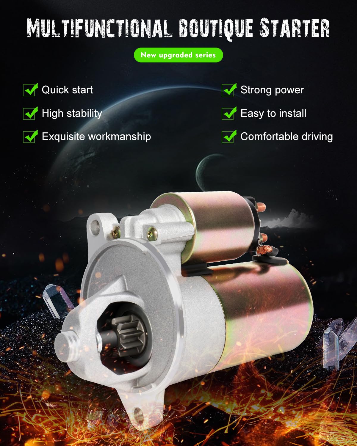 Scitoo Starters Sfd0001 323-508 3268N Fit For Ford Country Squire/Crown Victoria 1990 1991 5.0L For Ford Thunderbird 1989-1997 3