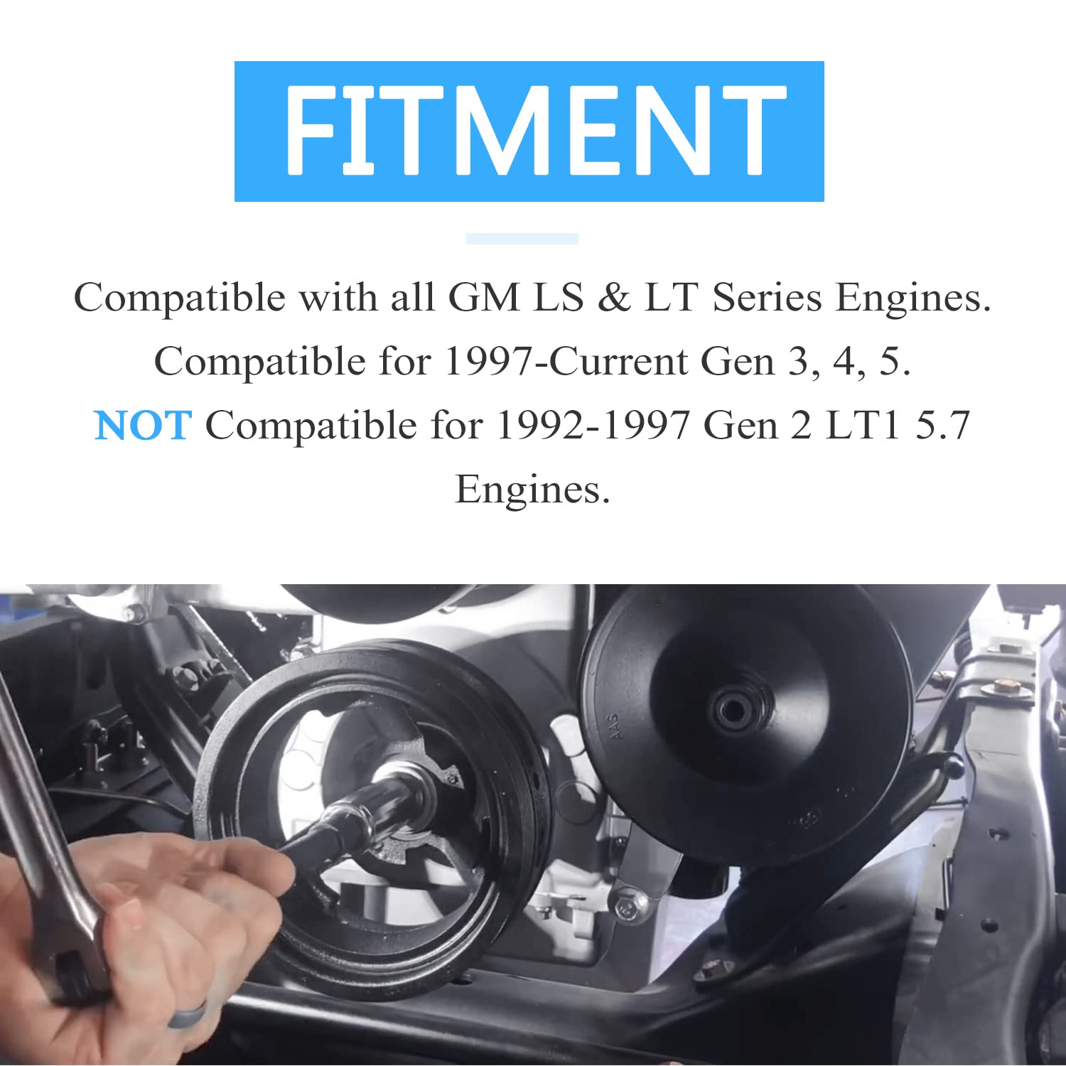 Crank Install Tool Harmonic Balancer Puller Compatible For Gm Ls Lt Engines 1997-2023 Gen 3,4,5