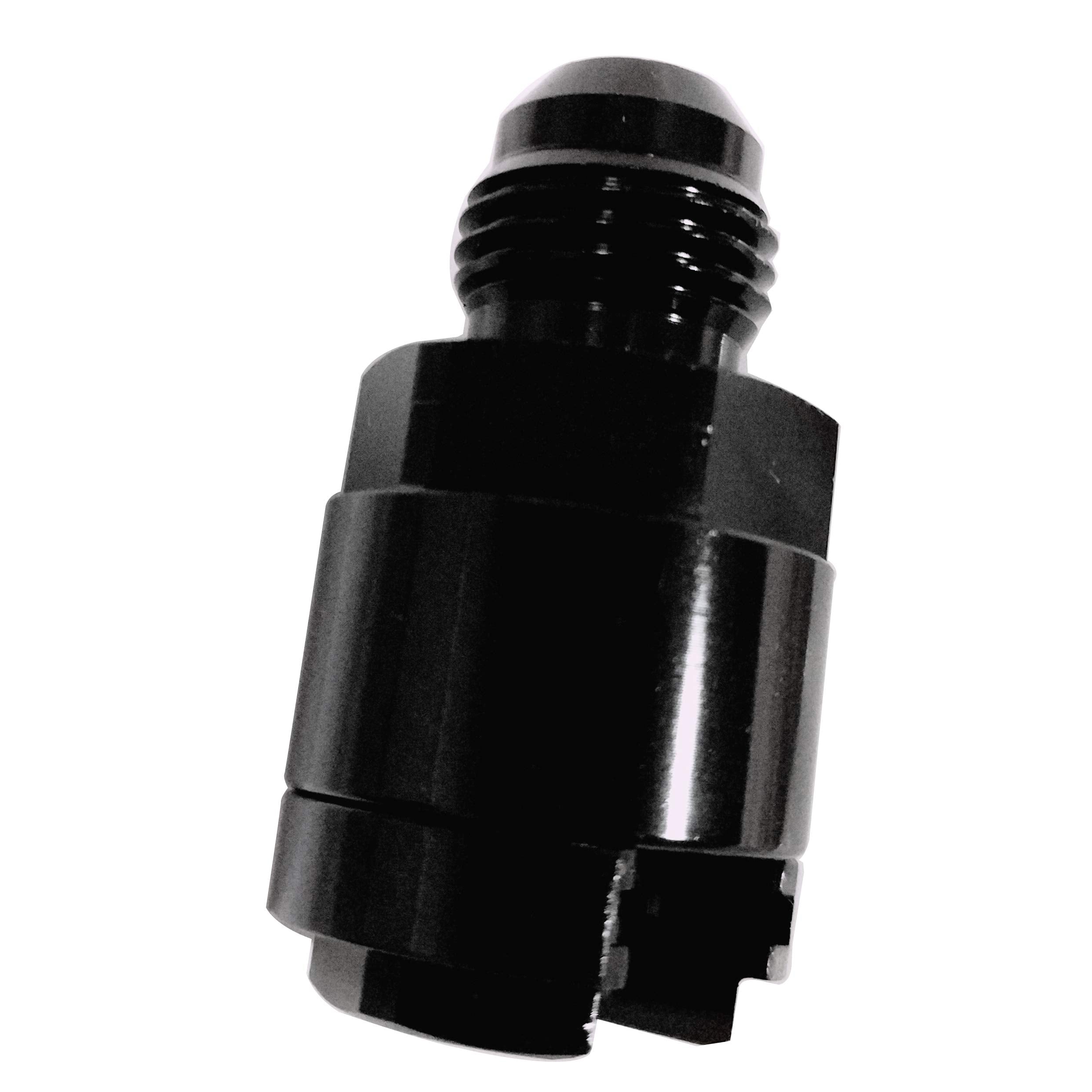Fuel Adapter 6An Male To 3/8 Sae Quick Disconnect Female Push On Efi Hose Fitting Aluminum Black