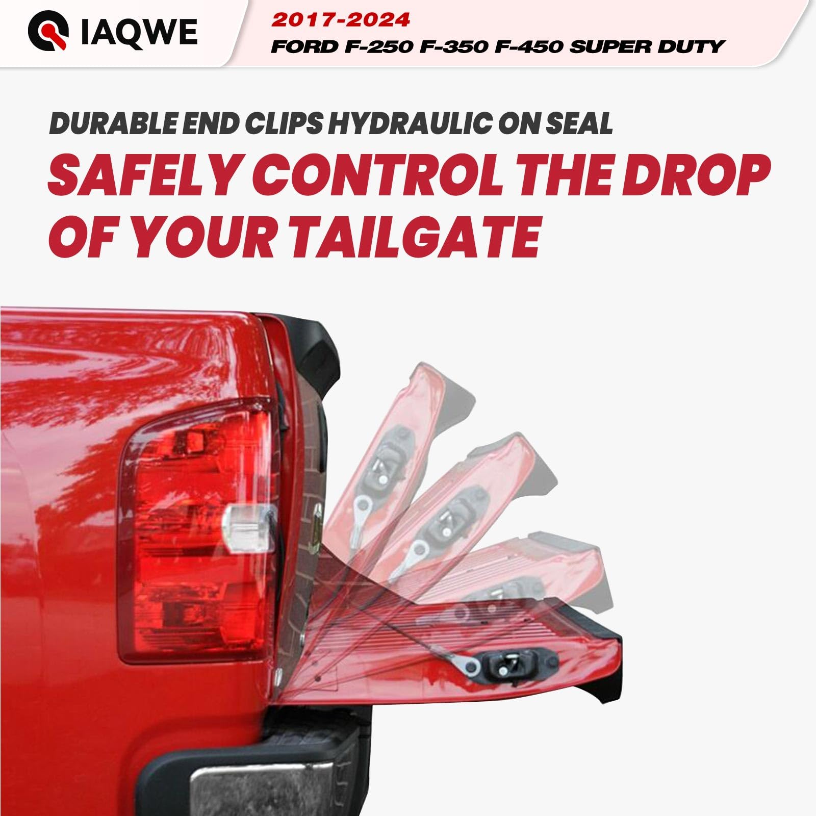 Iaqwe 43205 Truck Tailgate Assist Shock Strut Fit For 2017-2024 Ford F-250 / F-350 / F-450 Super Duty, Truck Tail Gate Lift Assi