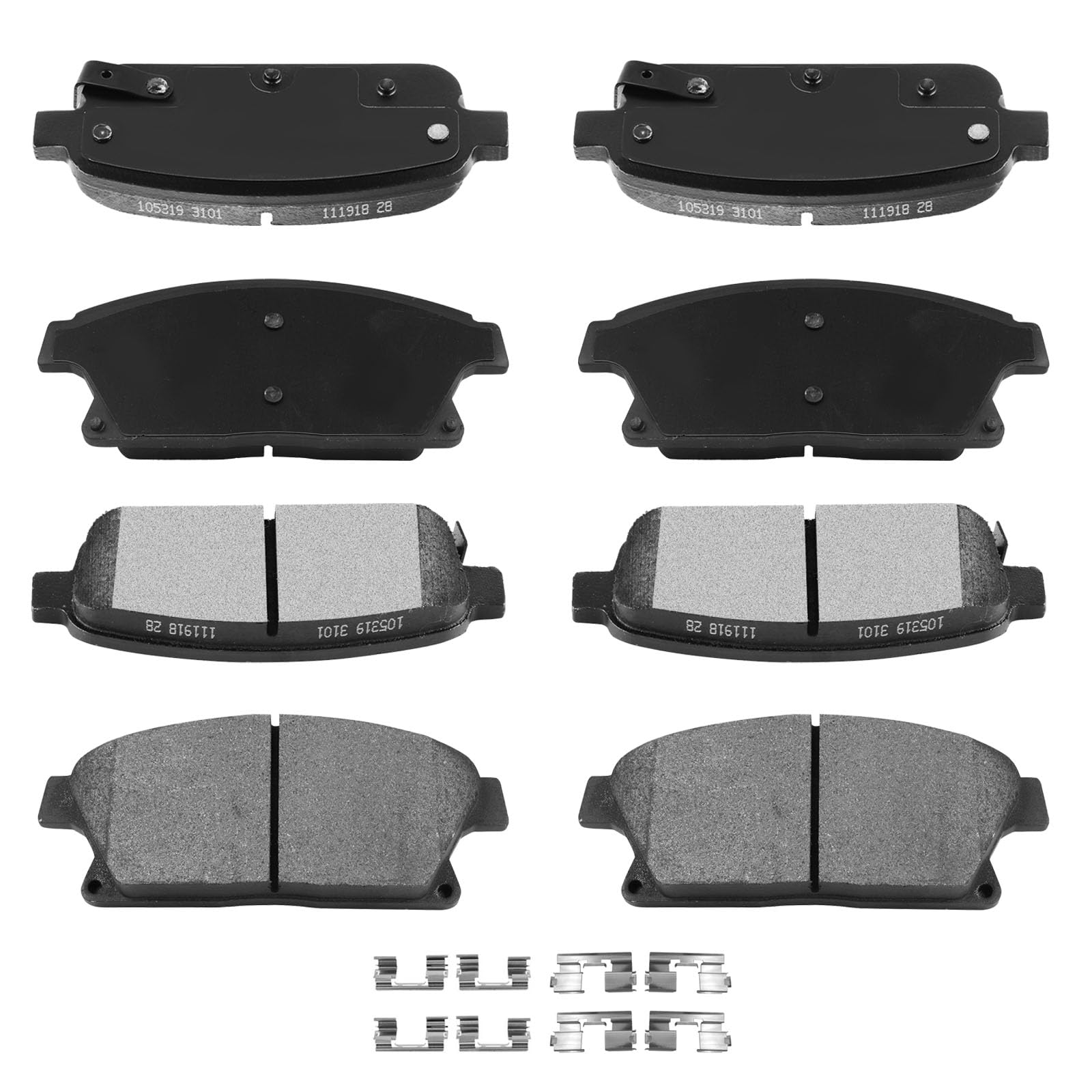 Automuto 8Pcs Front & Rear Brake Pads D1467 D1468 For Buick Encore 13-17, For Buick Verano 12-17, For Chevrolet Cruze 14-15, For