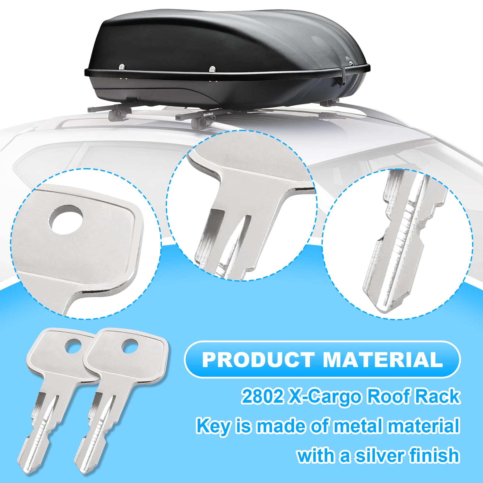 2802 X-Cargo Roof Rack Key,XCargo Luggage Roof Replacement Key for Sears XCargo Karrite Sport Rack Carriers,Karrite Ski Bike xca