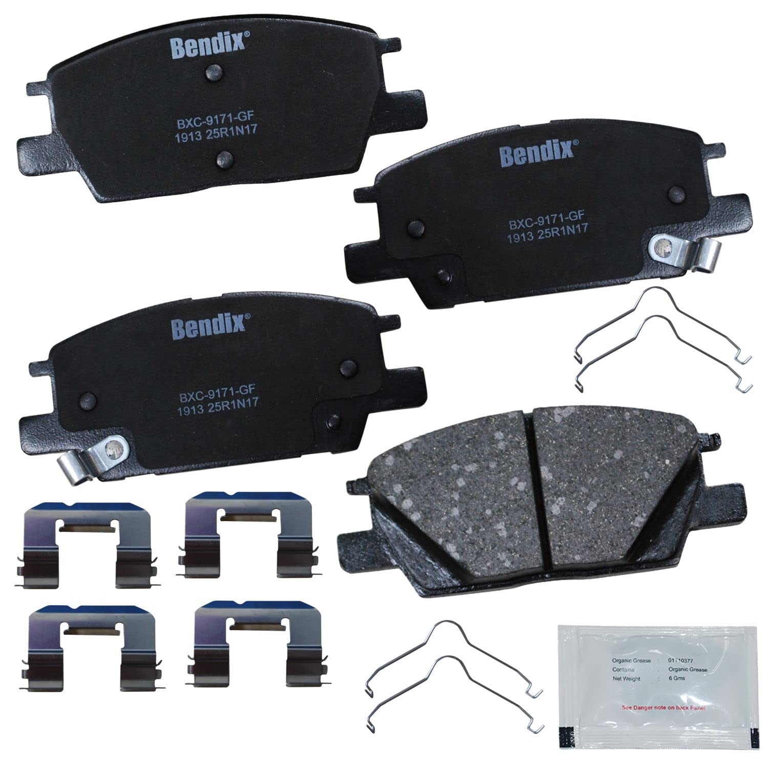 Bendix Priority1 Cfc1913 Ceramic Front Brake Pads For Buick Lacrosse 2019-2017, Regal Sportback 2020-2018, Regal Tourx 2020-2019