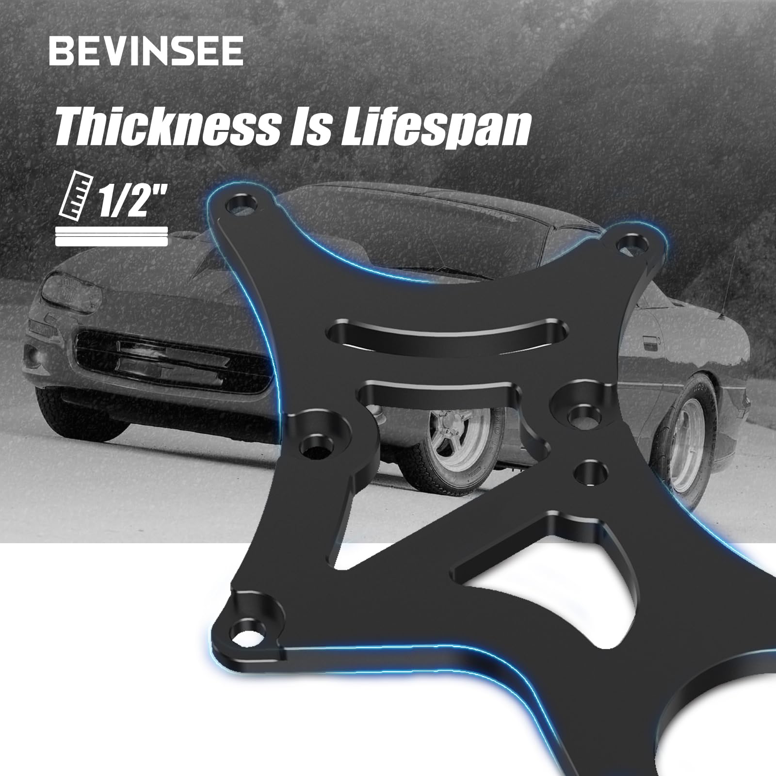 Bevinsee LS Truck Alternator/Power Steering Pump Bracket SUV Driver Side Compatible with Chevrolet GMC Silverado Sierra Yukon Ta