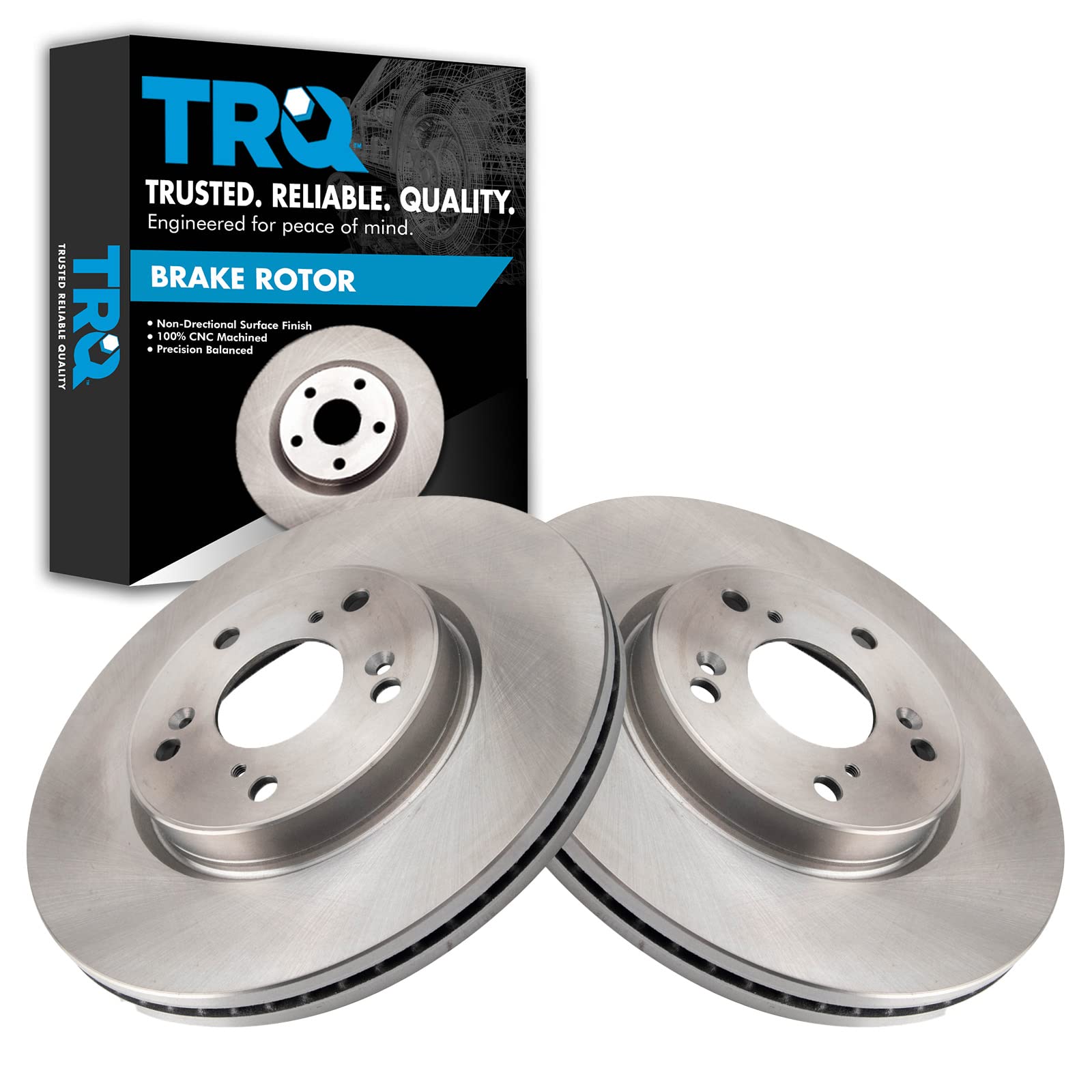 Trq Front Brake Rotors Set Vented Compatible With 2016-2022 Honda Hr-V