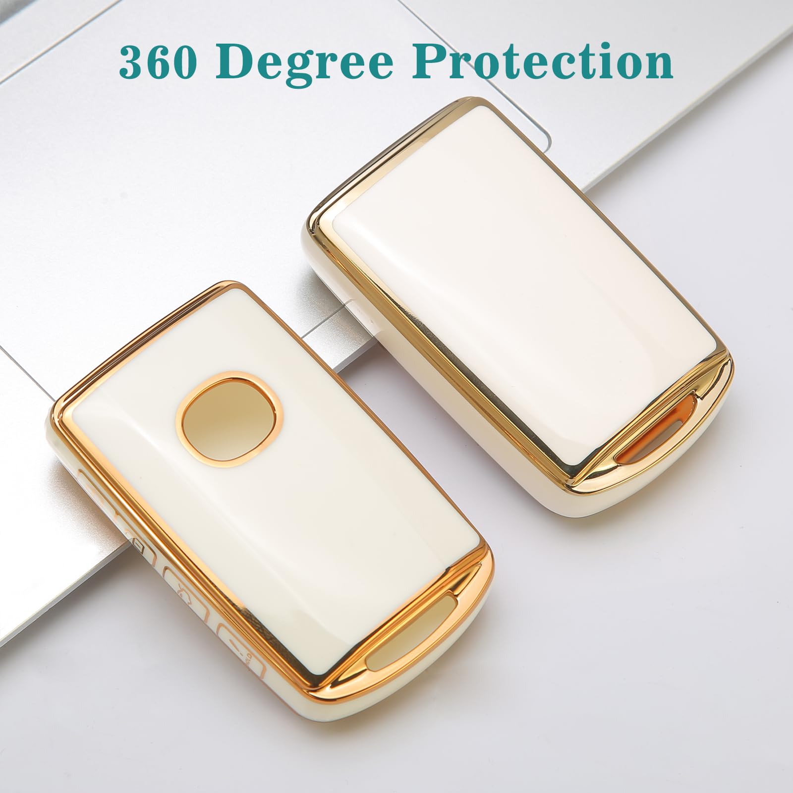 Keycov Key Fob Cover For Mazda Accessories Keychain Keyshell Ring Case Compatible With 2019-2021 Mazda 3,For Mazda 3 Hatchback,2