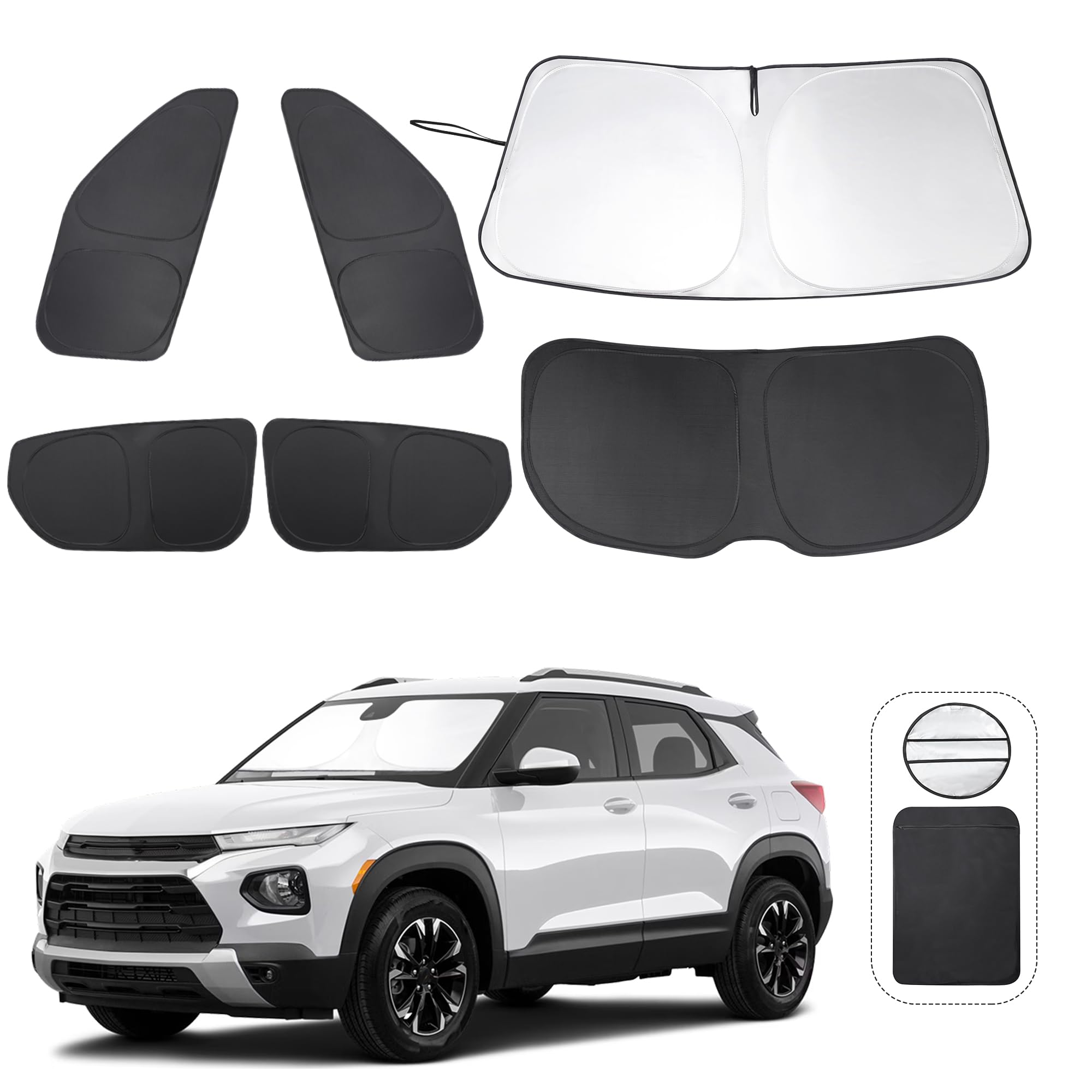 Tinglu Window Shades For Chevrolet Trailblazer 2021-2024 2025 Accessories Car Side Full Windows Rear Windshield Sun Shade Sun Uv