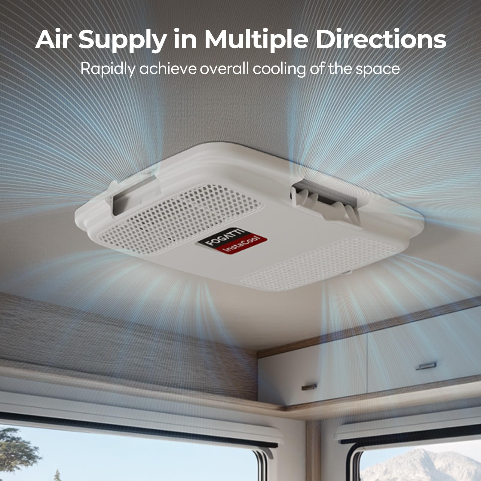 FOGATTI Air Distribution Box, Air Conditioner ADB - Used for Fogatti RV AC Unit 13500 BTU, Non-Ducted White(1 Pack)
