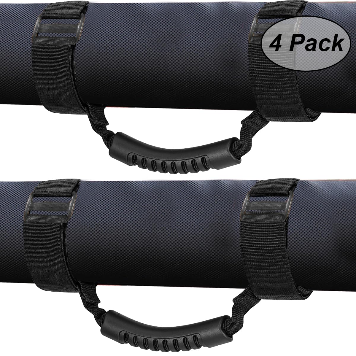 moveland 4 x Grab Handle Compatible with Roll Bar Grab Handles Jeep Wrangler YJ TJ JK JL Sports Sahara Freedom Rubicon X & Unlim