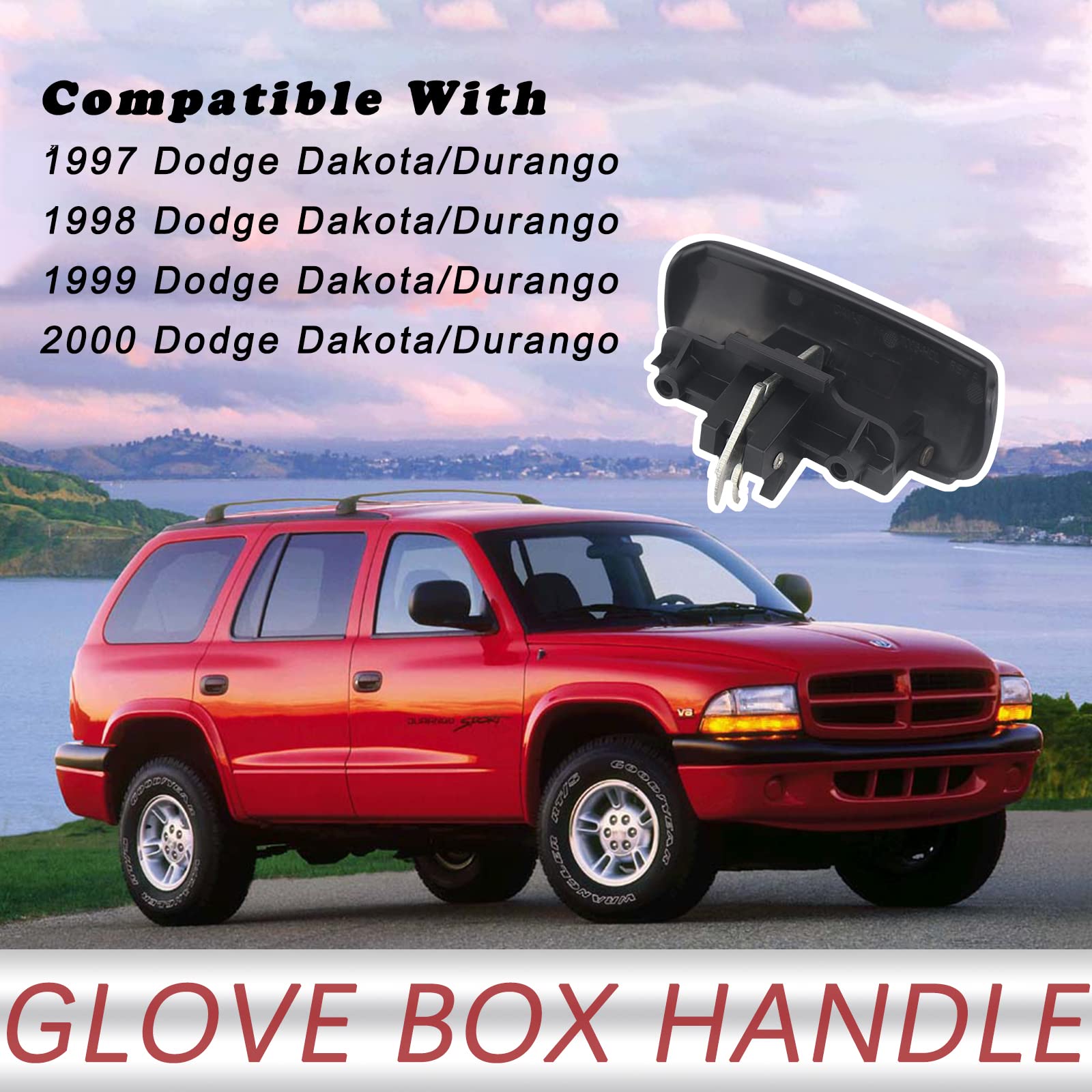 Tqponly Glove Box Latch Handle Compatible With Dodge Dakota Durango 1997 1998 1999 2000 Replaces 5Em34Laz