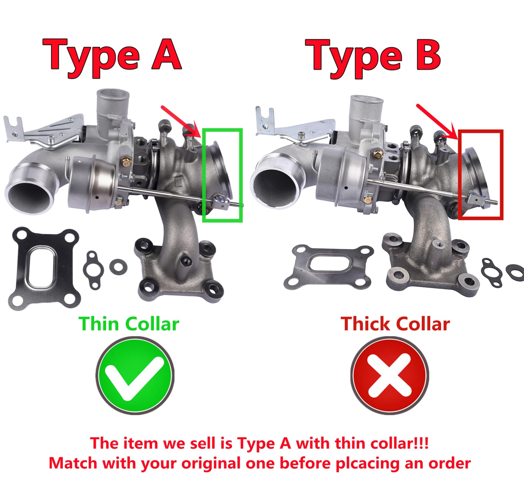 Turbo Turbocharger Replacement for Ford Edge Explorer Focus EcoBoost 2.0L 2012-2015 CB5E6K6BA CB5E6K682BA 7147885001S Weonefit