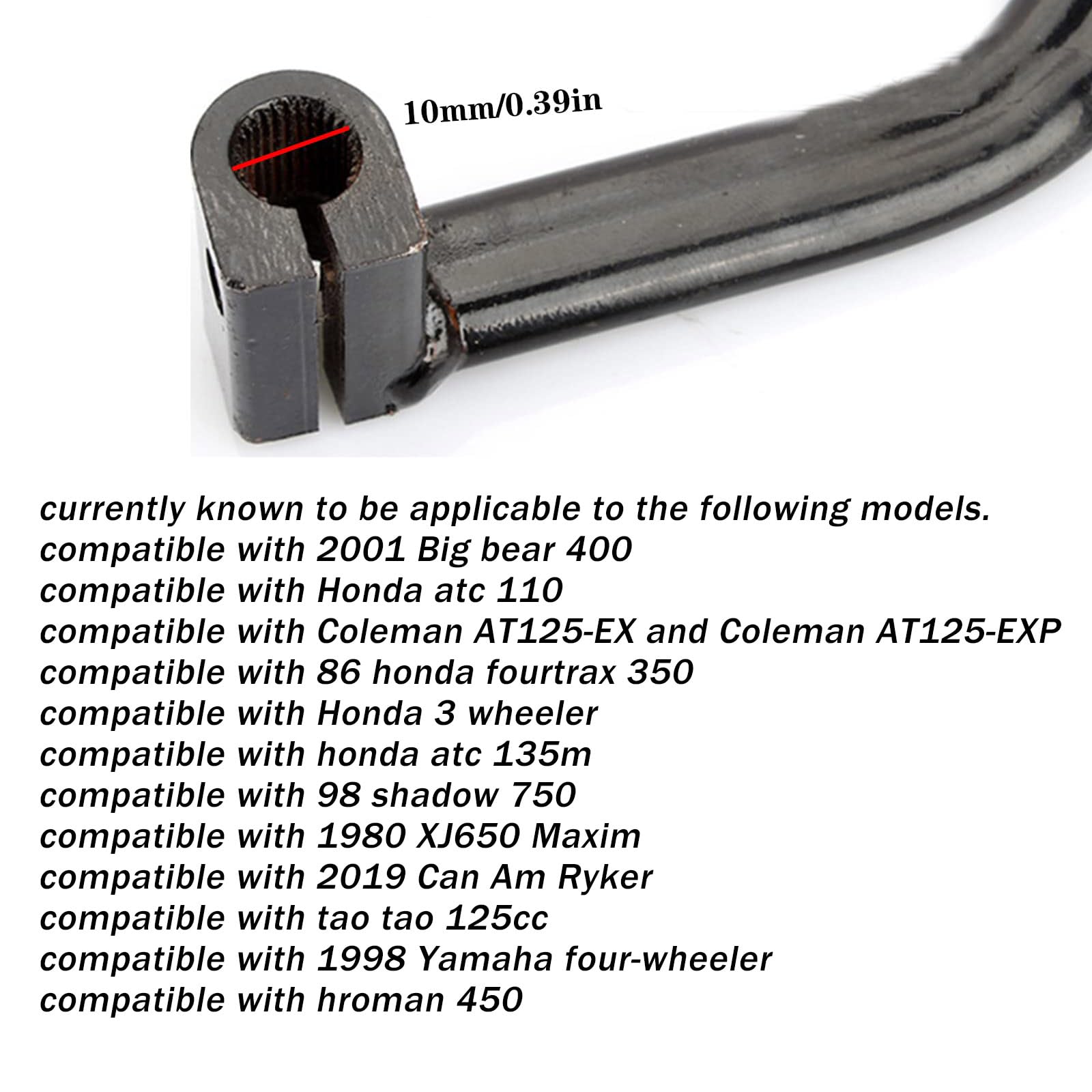 Motorcycle Hand Gear Lever Shifter Handle, 135 Degree Universal Hand Shifter Arm 16.1In Manual Lever Shifter Fit For 50Cc-125Cc