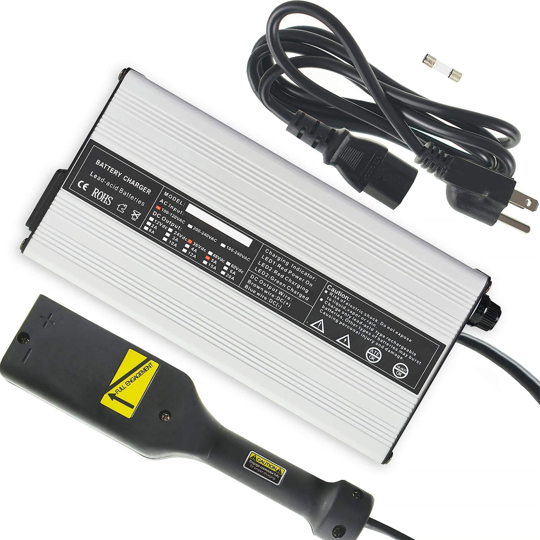 Wflnhb 36 Volt 5 Amp Battery Charger Replacement For Ezgo Txt Medalist Golf Cart