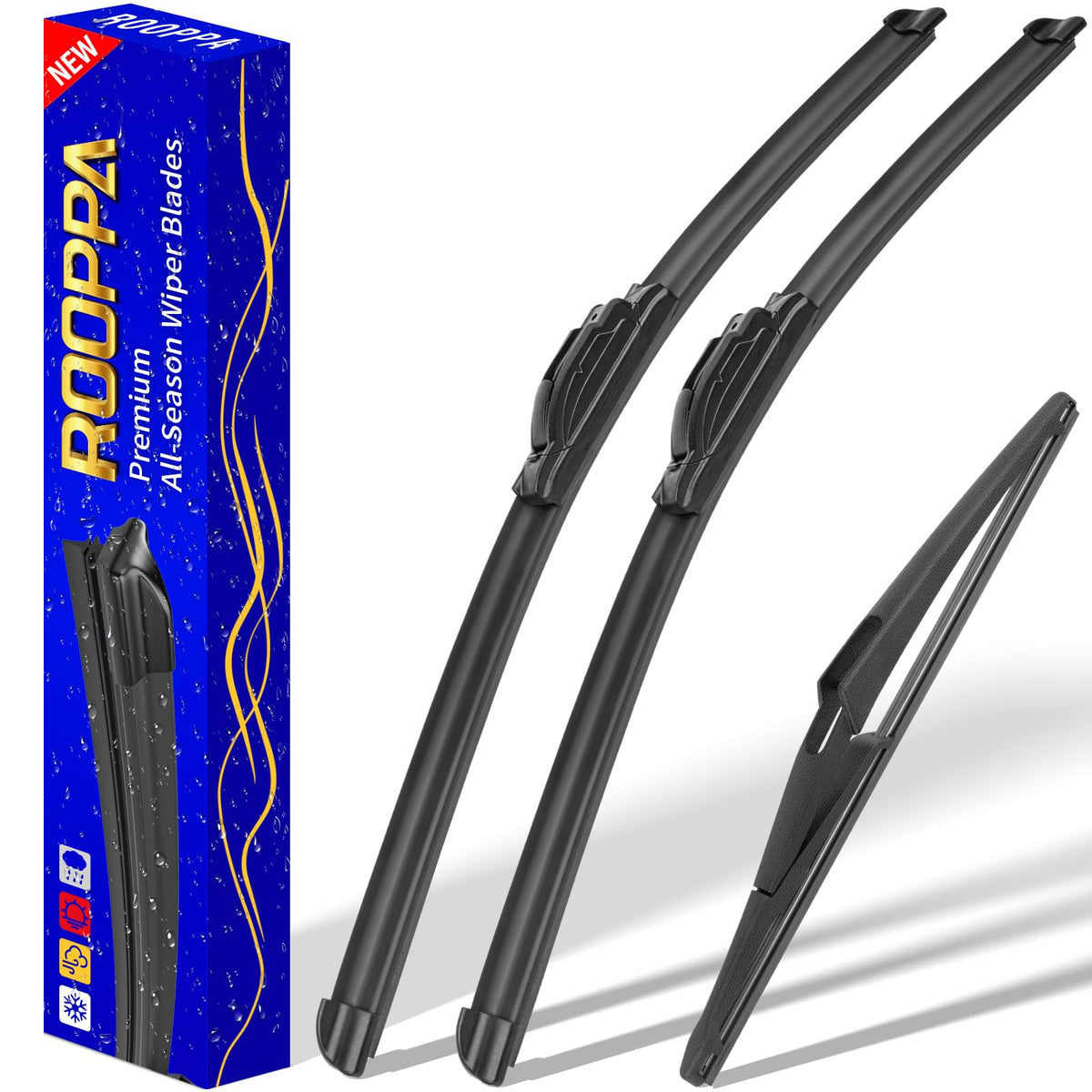 3 Wipers Replacement For 2017-2022 Nissan Rogue Sport, Windshield Wiper Blades Original Equipment Replacement - 28''/18''/12'' (