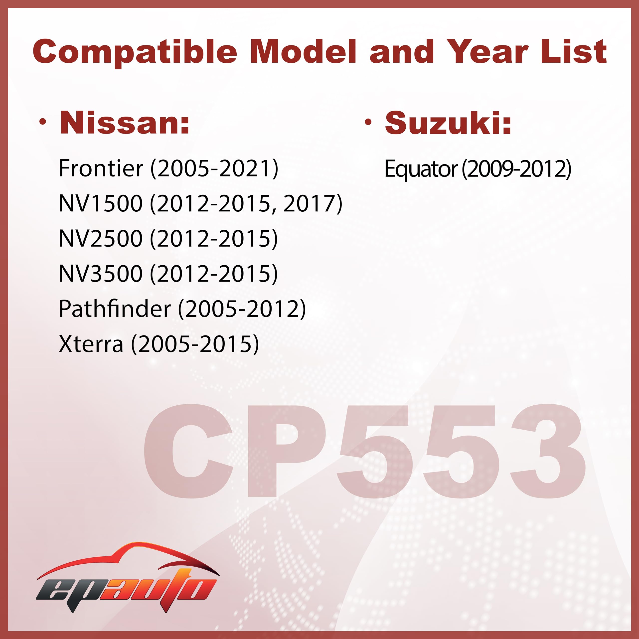 Epauto Cp553 (Cf10553) Replacement For Premium Cabin Air Filter Includes Activated Carbon