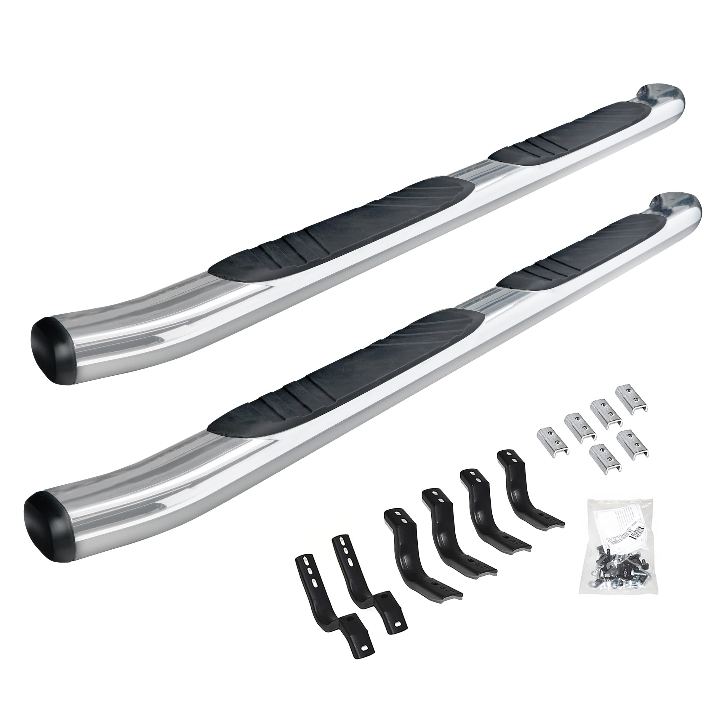 Go Rhino 5' Oe Xtreme Composite Sidesteps & Brackets | Composite, Chrome | 685451687Cc | Fits 2020-2024 Jeep Gladiator Jt, 4-Door