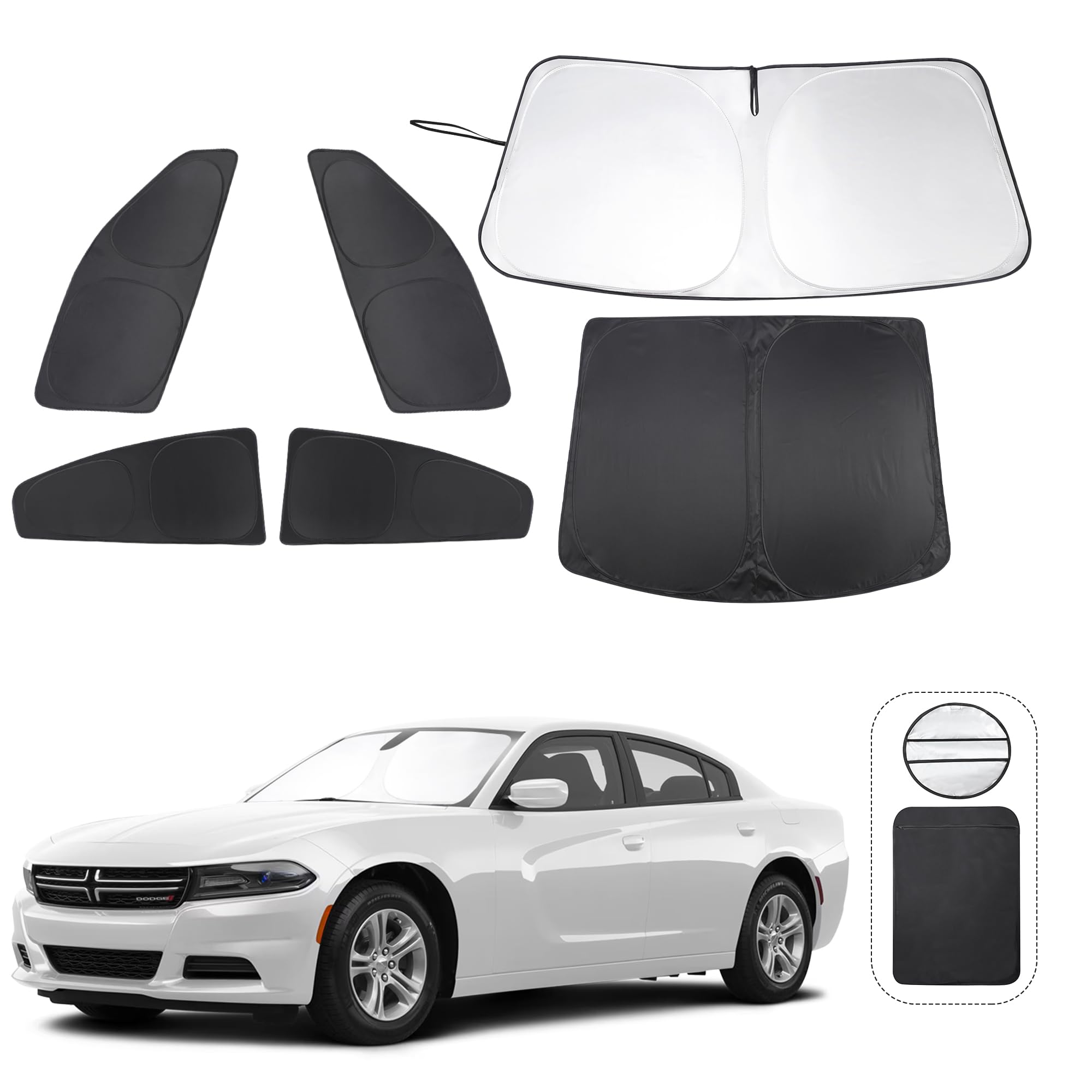 Tinglu Window Shades For Dodge Charger 2011-2023 Accessories Car Side Full Windows Cover Camping Rear Windshield Sun Shade Sun U