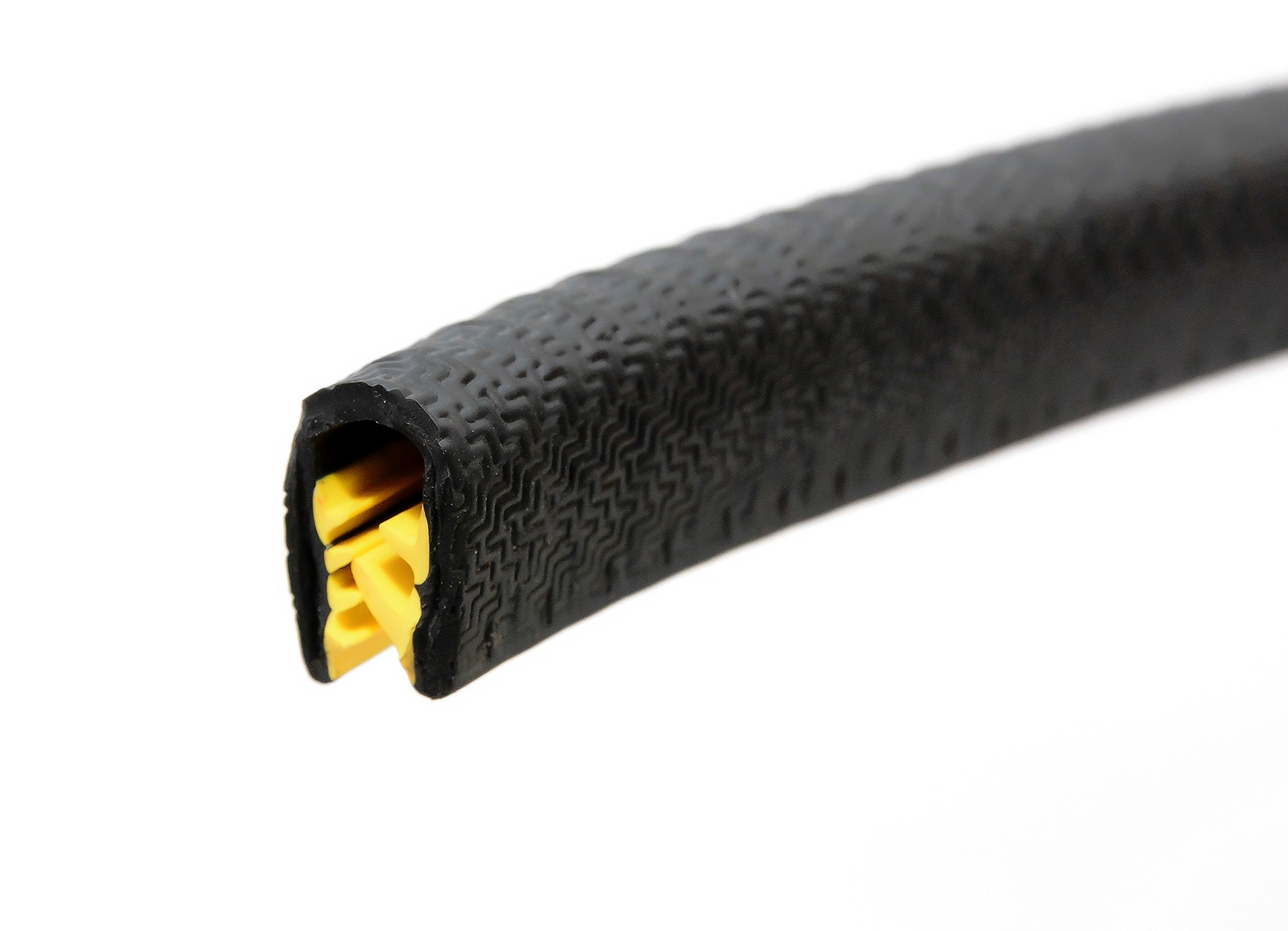 Seal Rubber Edge Trim Black - Large U Height 0.656'' - Width 21/32'' - Edge Thickness 5/32'' - Grip Range 3/64''-5/32'' - Length