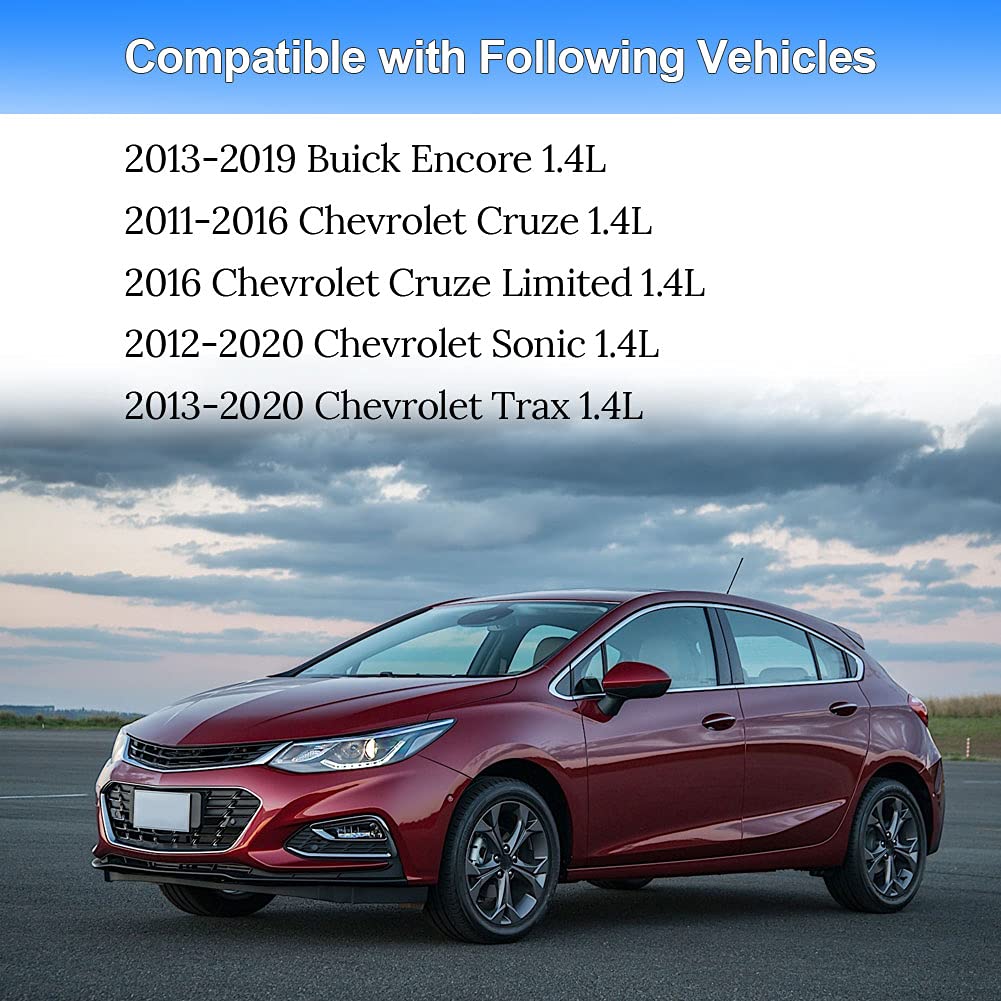 WMPHE Engine Coolant Thermostat Housing Water Outlet with Sensor Compatible with Chevy Cruze, Sonic, Trax and Buick Encore 1.4L