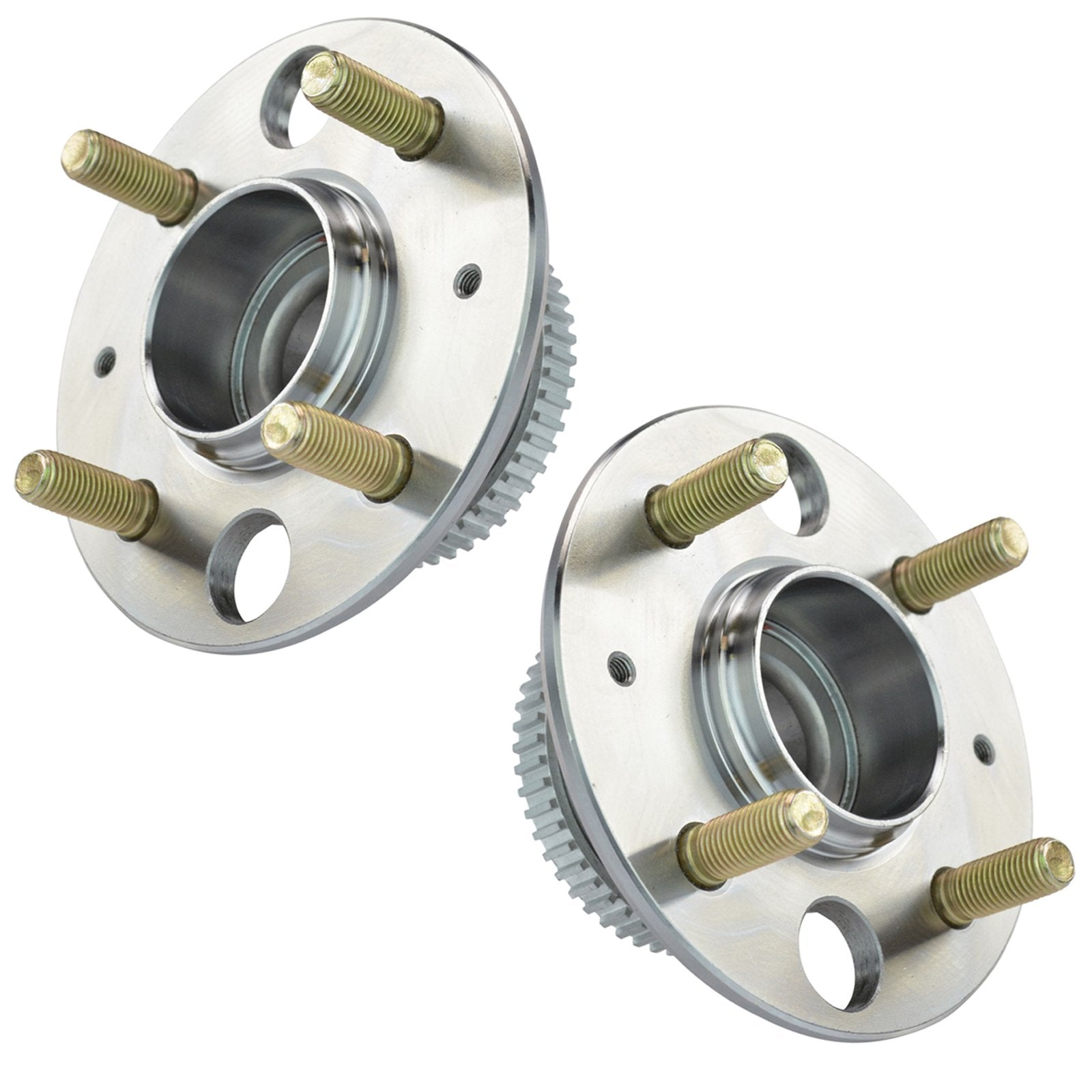 Trq Rear Wheel Hub Bearings Assembly Set Compatible With 1990-2001 Acura Integra 1992-1995 Honda Civic 1995-1997 Civic Del Sol