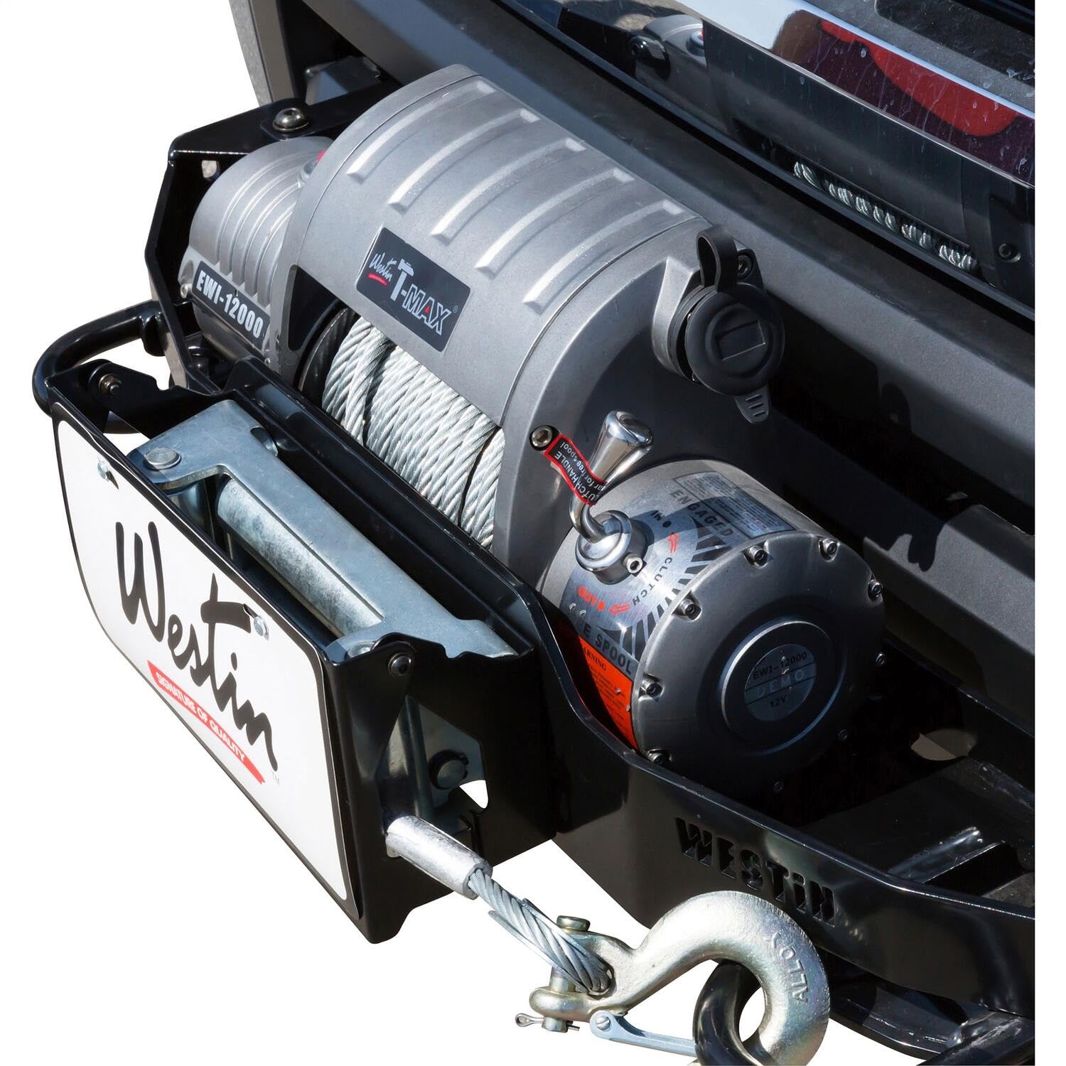 Westin 46-20055 Winch Mount License Plate Relocator Use With Roller Fairlead Winches