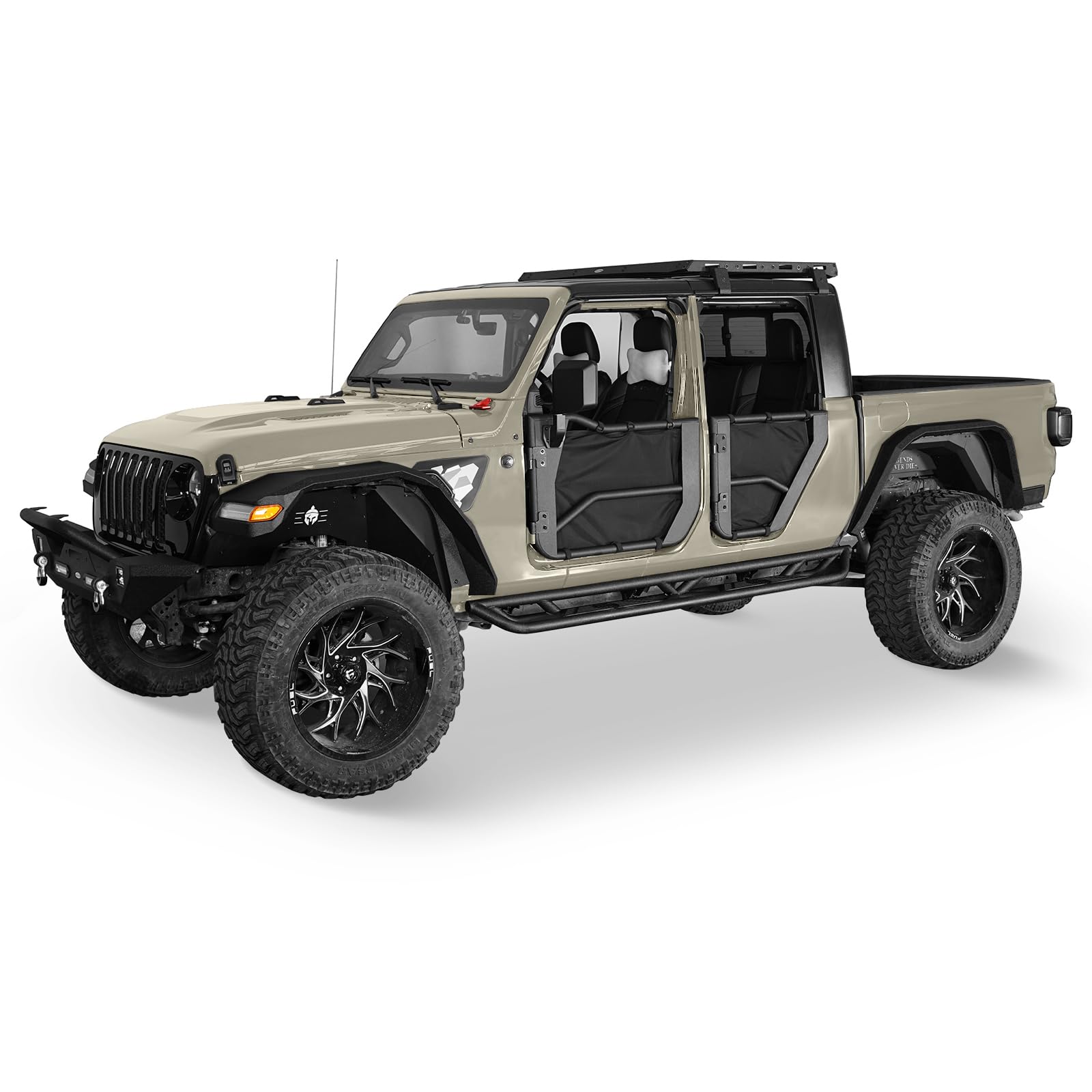 Hooke Road Gladiator Running Board Side Step Slider Nerf Bars For Jeep Gladiator Jt Pickup Truck 2020 2021 2022 2023 2024