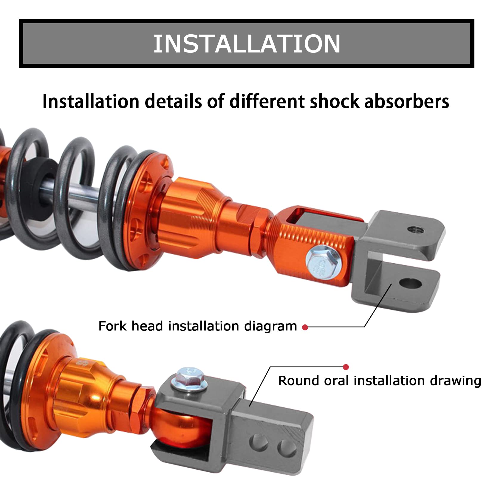 psler M8 8mm Titanium Rear Shock Extender Absorbers Motorcycle Riser Adapter with Screws - High Damping Device for Enhanced Performance